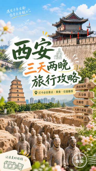 西安旅行三天两晚攻略预览效果
