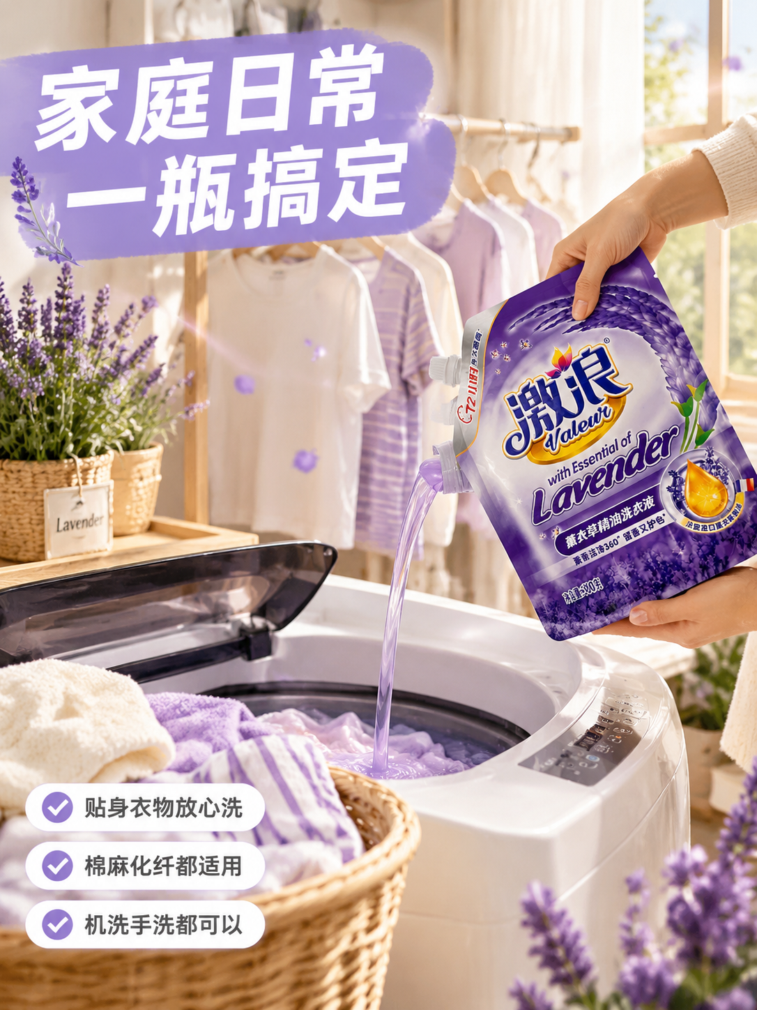 [主图-4] 家庭洗衣场景适用展示，生活抓拍风格，展示产品在真… - 图片创意预览