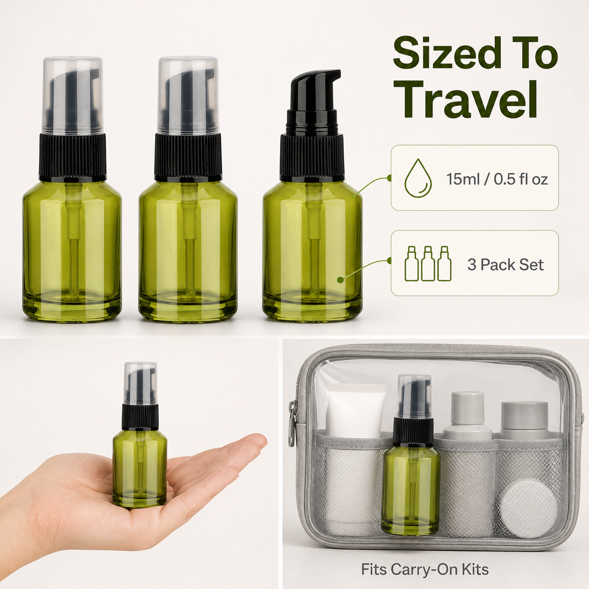 [主图-5] 3 Pack 15ml Olive Green… - 图片创意预览