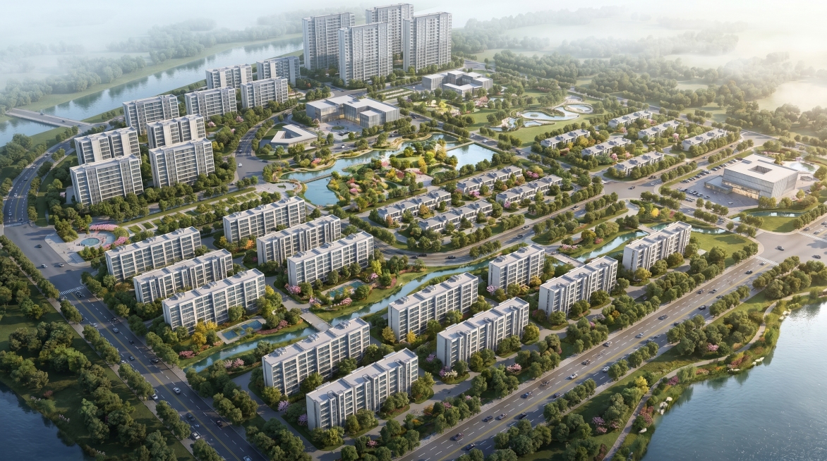 生成居住片区效果图预览效果