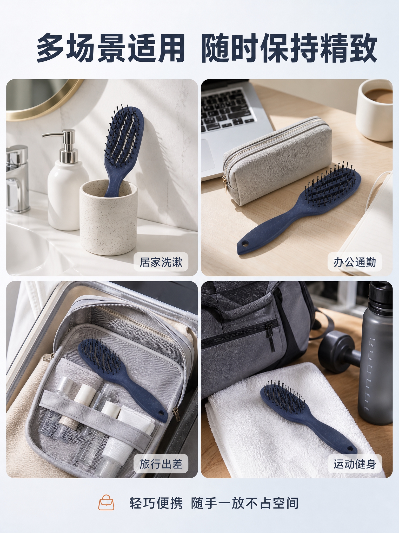 [商品] 使用【图5】藏青色顺发梳斜放图；保留藏青色磨砂梳身、… - 图片创意预览