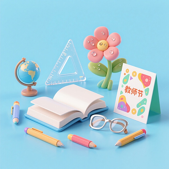 教师节3D素材