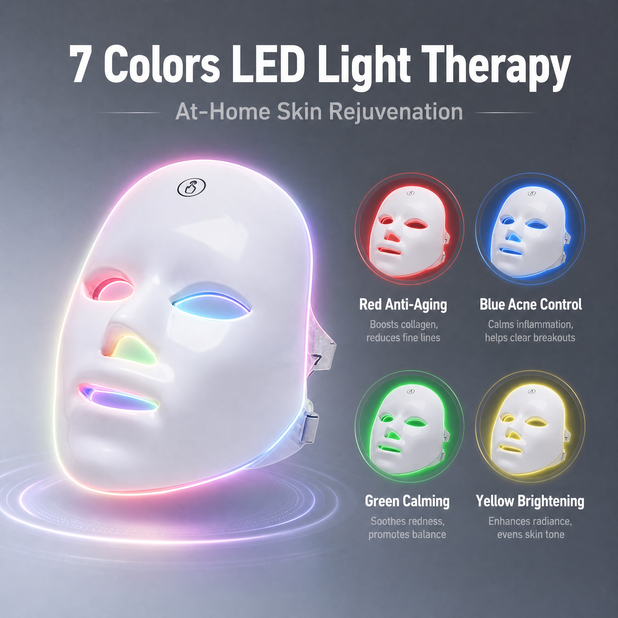 [主图-2] LED Light Therapy Face M… - 图片创意预览