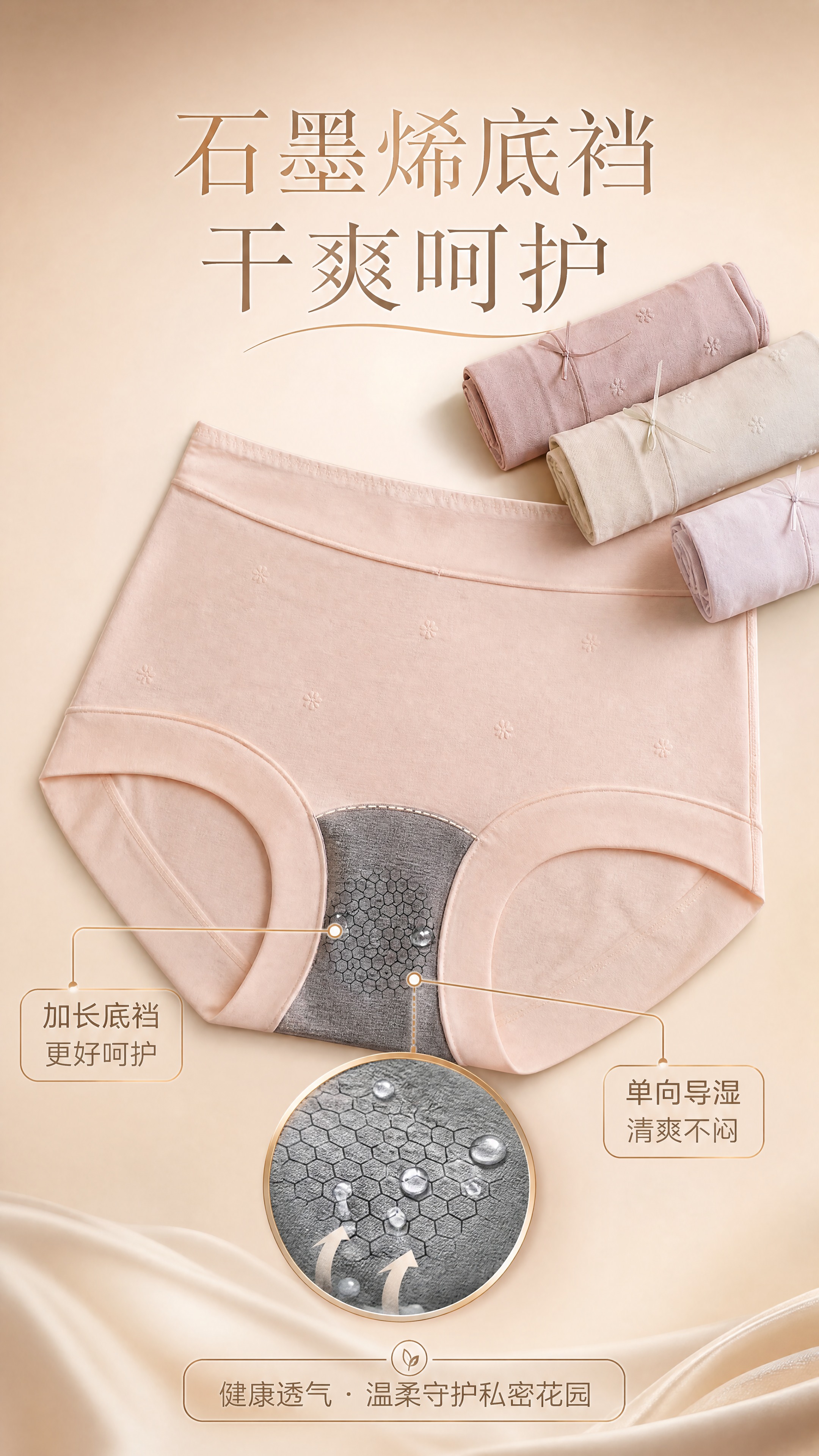 [商品] 使用【图3】高腰提花女士内裤（肤色款，展示石墨烯底裆… - 图片创意预览