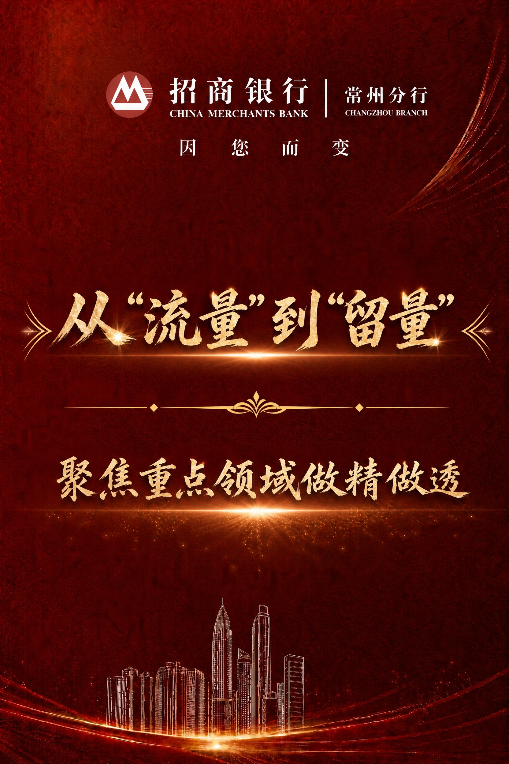 基于参考图修改：背景保持不变（红色质感背景、金色光效线条、底部… - 图片创意预览