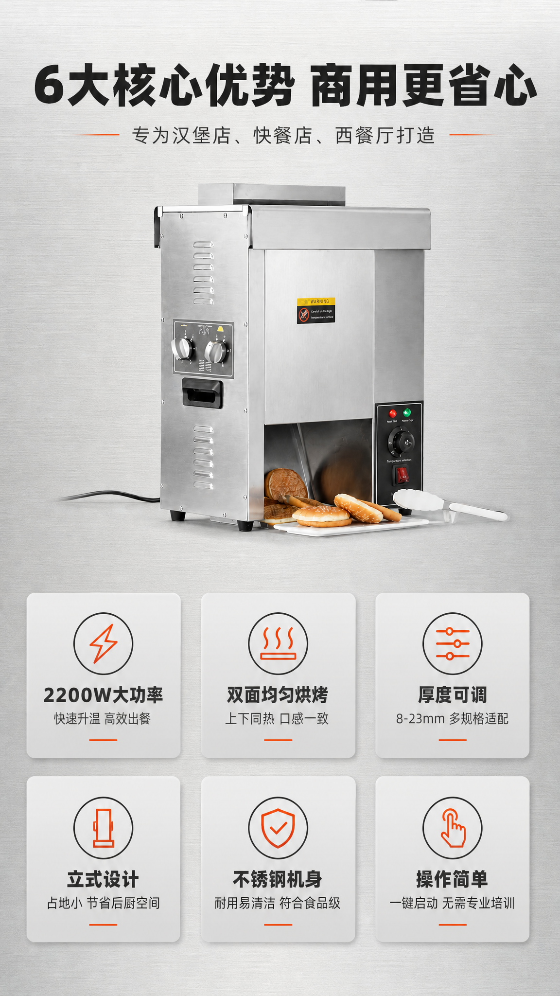 [商品] 使用【图2】立式全自动汉堡机侧面白底图；保留产品整体… - 图片创意预览