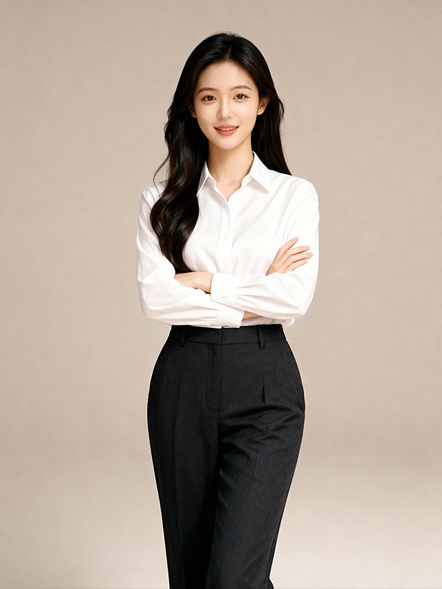 商务干练双手抱胸女士形象照