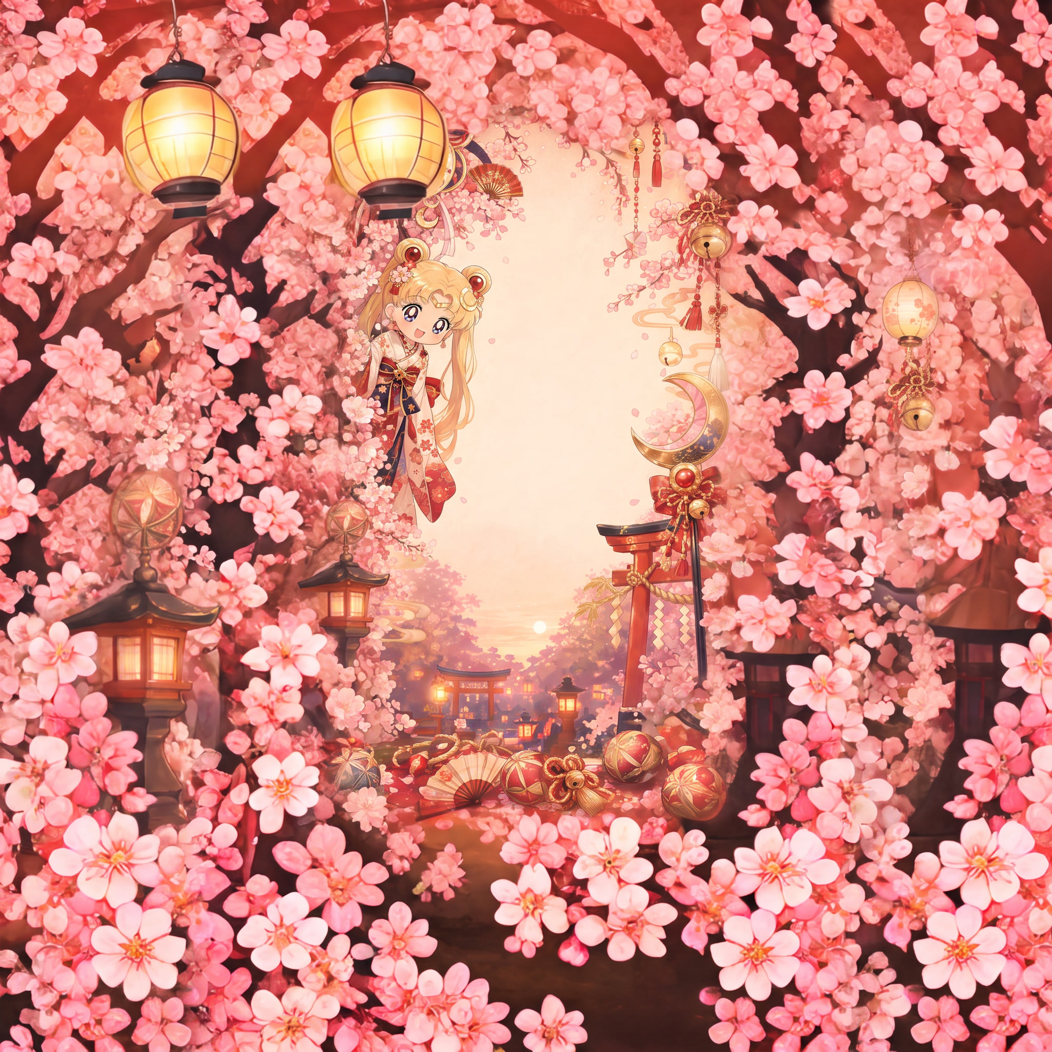 去除小黑猫和右侧花丛中的头像 - 图片创意预览