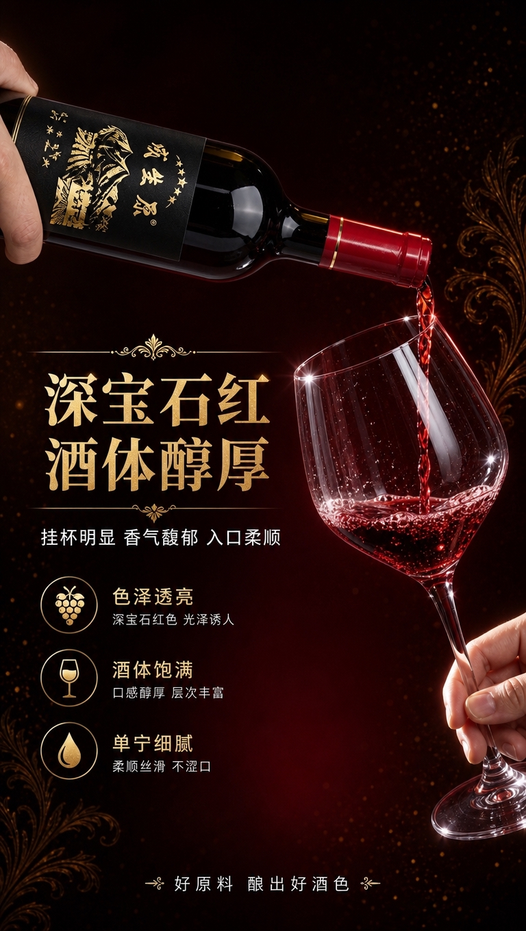 [商品] 使用【图2】倒酒实拍图为主体动作基础，严格将瓶身酒标… - 图片创意预览