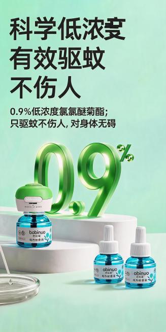 缩小这张海报右下角的两个巴比诺电热蚊香液产品尺寸，保持所有其他内容不变，整体构图协调预览效果