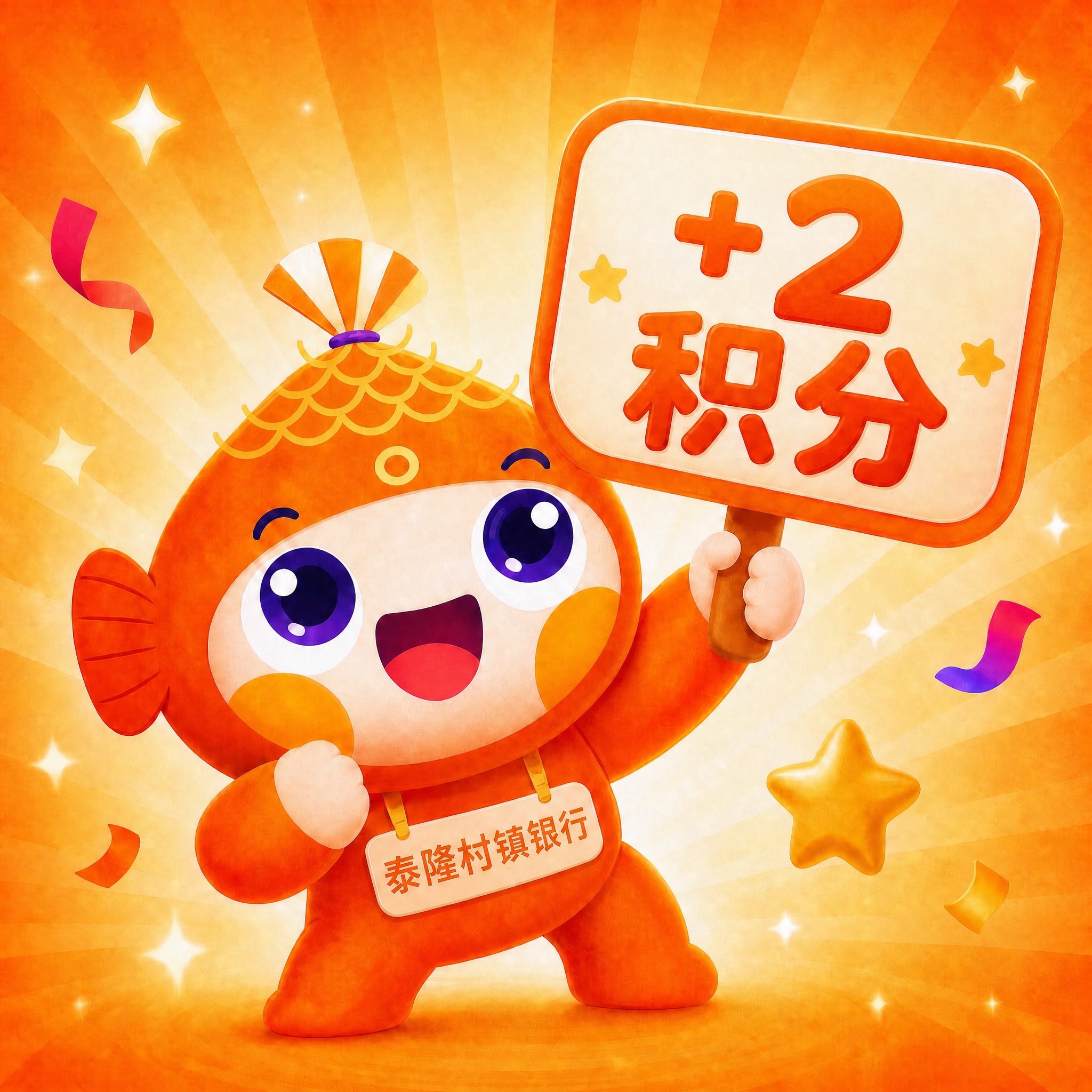 将参考图中积分牌上的文字由“+10积分”改为“+2积分”，保持… - 图片创意预览