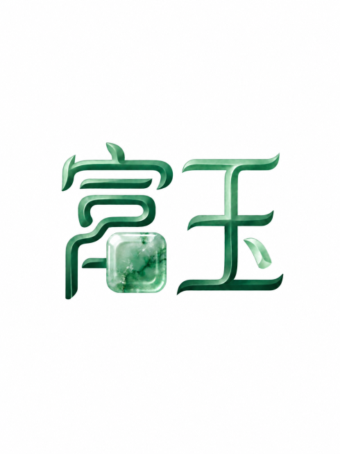 将图中玉字的上半部分改成下半部分一样的绿色，保持字形不变，保留原本的玉石质感，不要改动文字的其他部分，将背景改为纯白色，输出为PNG格式预览效果