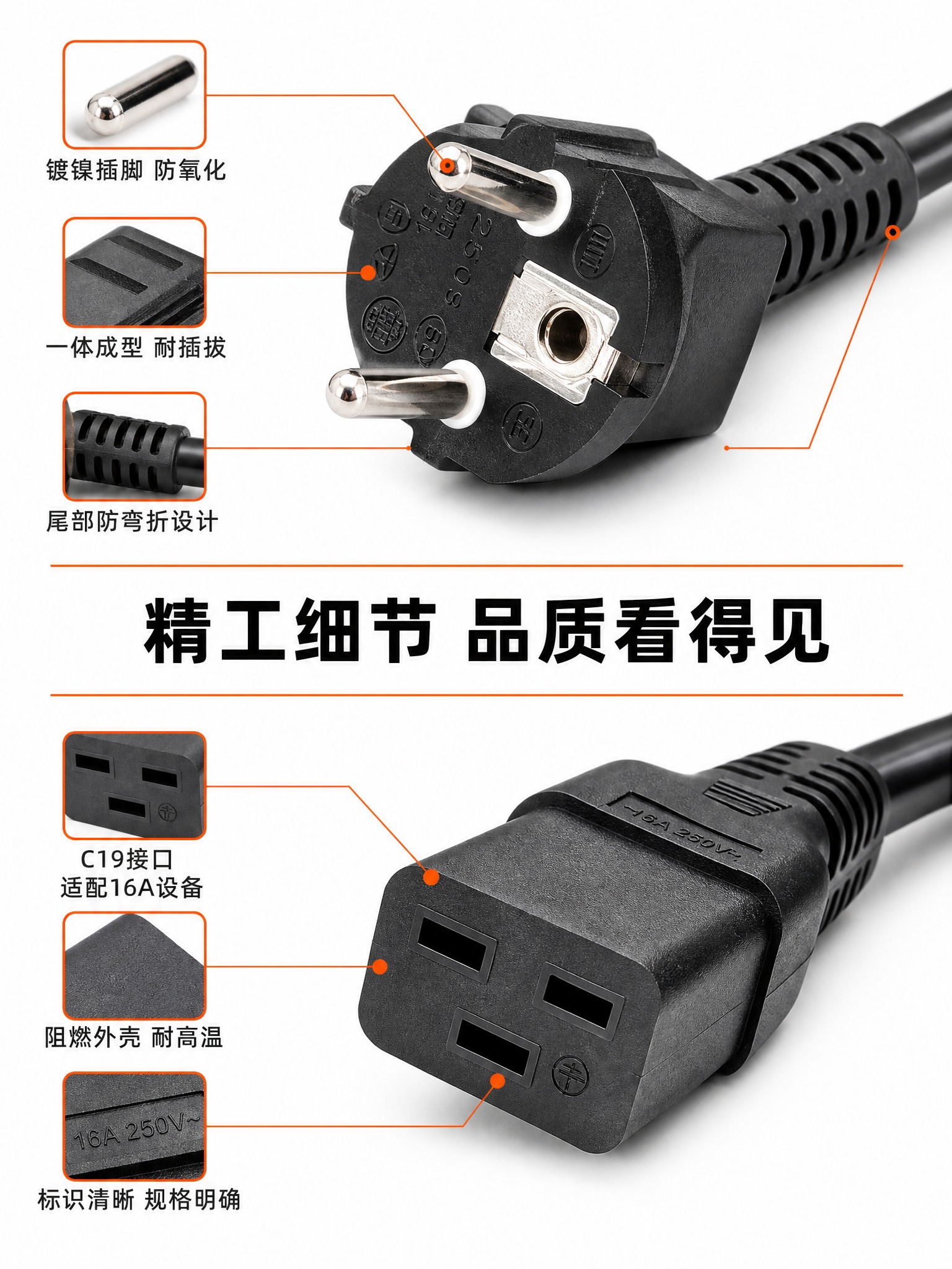 [商品] 使用【图1】欧标黑色电源线；保留欧规两圆插插头、C1… - 图片创意预览