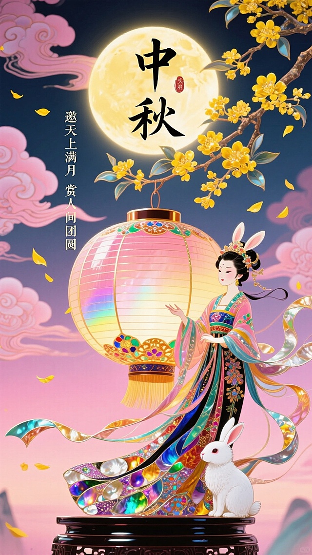 邀天上满月，赏人间团圆