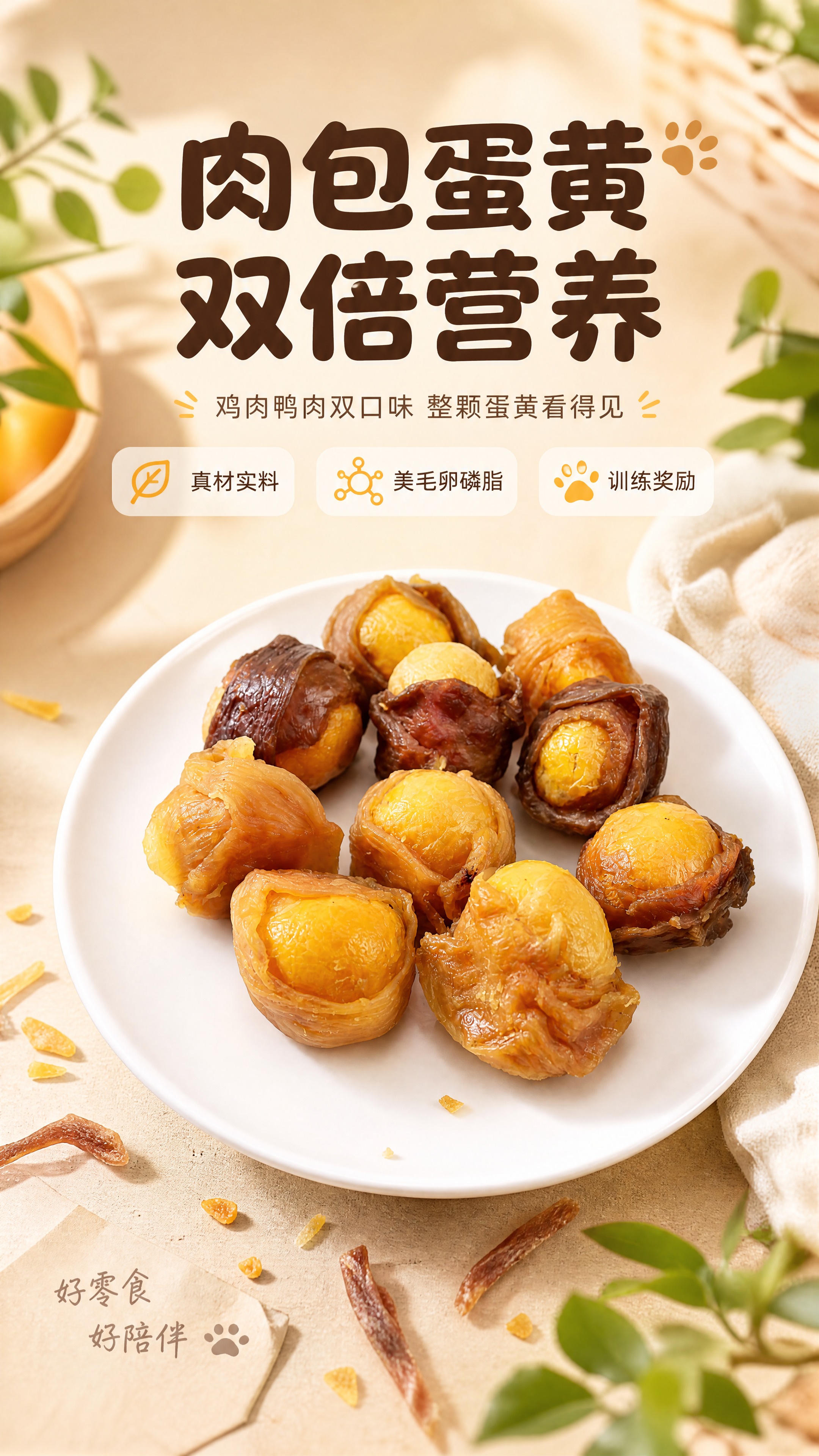 [商品] 使用【图1】白盘装鸡肉绕蛋黄（浅色）和鸭肉绕蛋黄（深… - 图片创意预览
