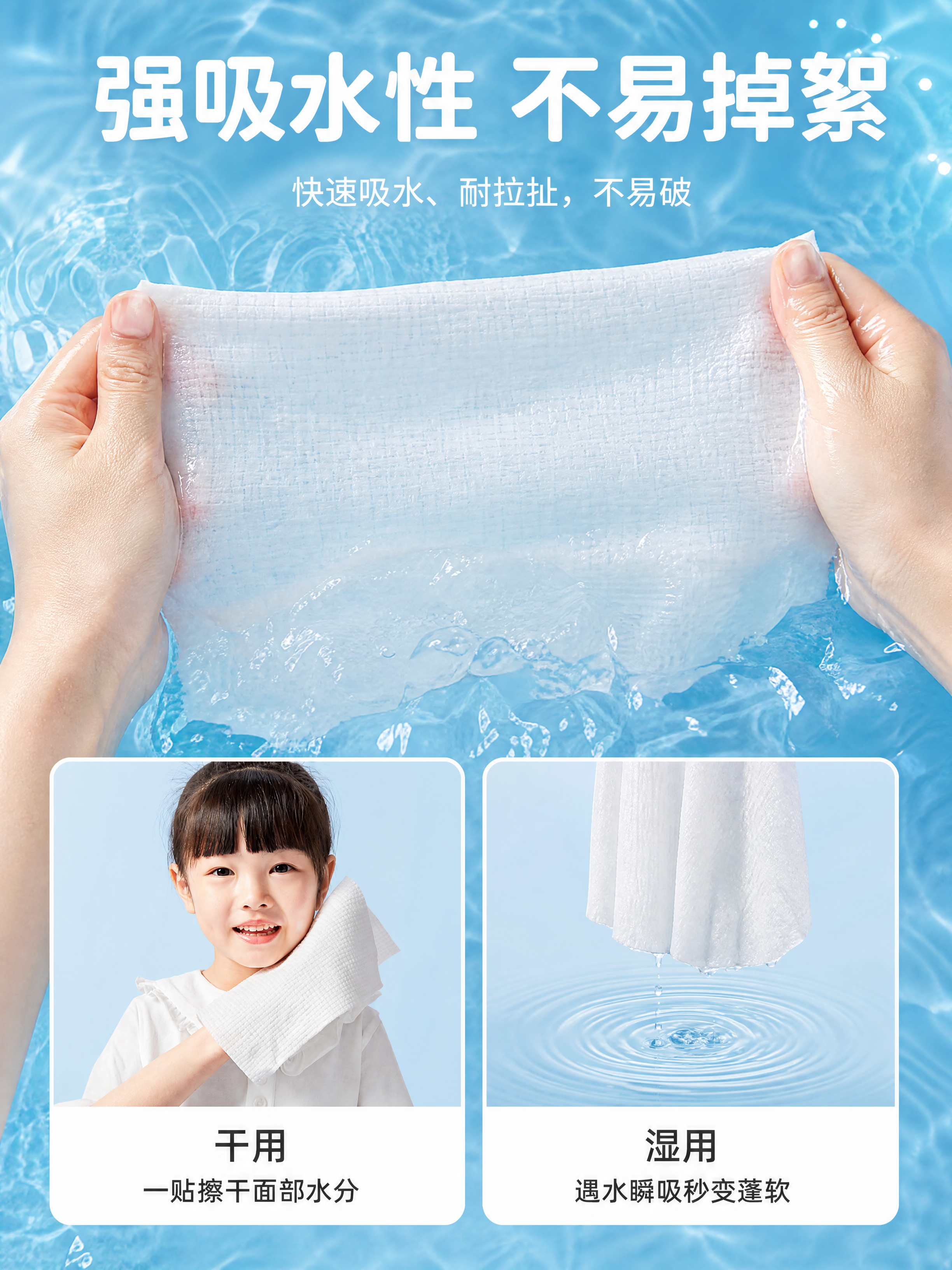 [商品] 使用【图8】水面手持棉柔巾+干湿两用展示；保留棉柔巾… - 图片创意预览