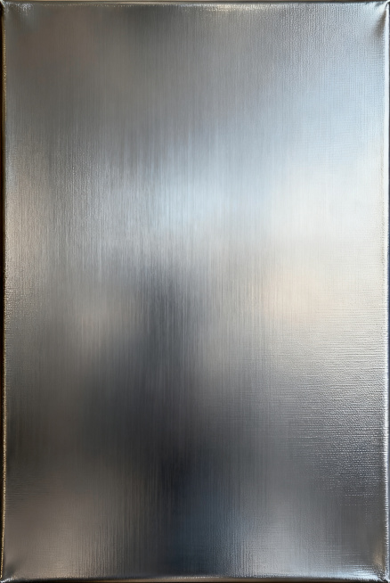 一块纯色的画布，整体为金属质感的金属底色，纯色金属背景画布预览效果