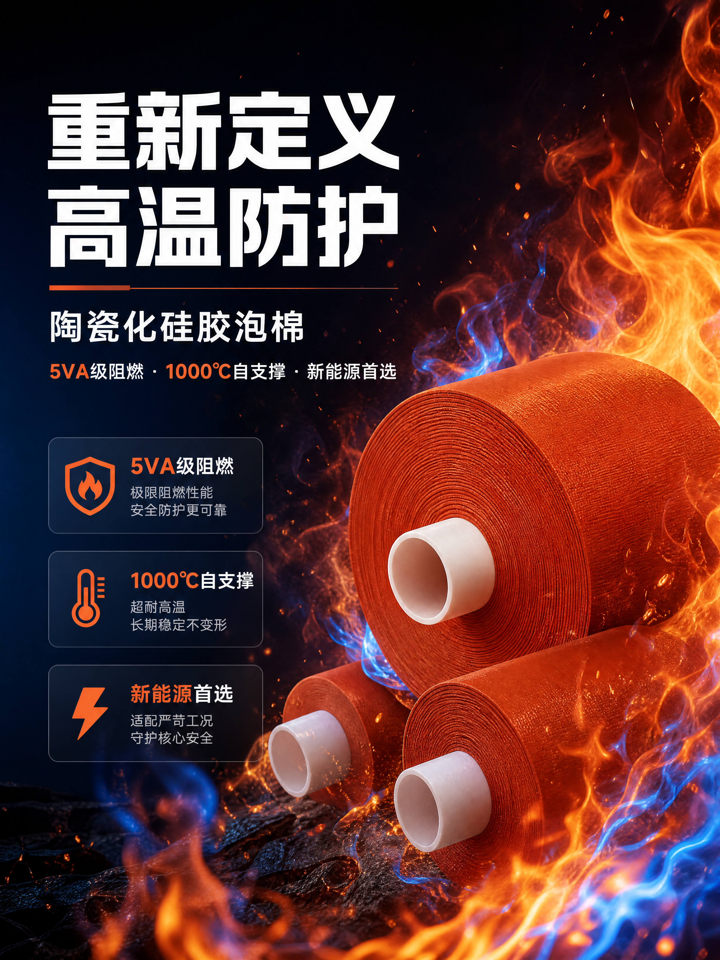 [商品] 使用【图4】红色硅胶卷材和【图1】橙色硅胶胶带；保留… - 图片创意预览