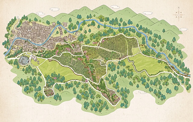 这块区域房子去掉重绘为一个露天停车场，画面和谐，只要停车场不要房子