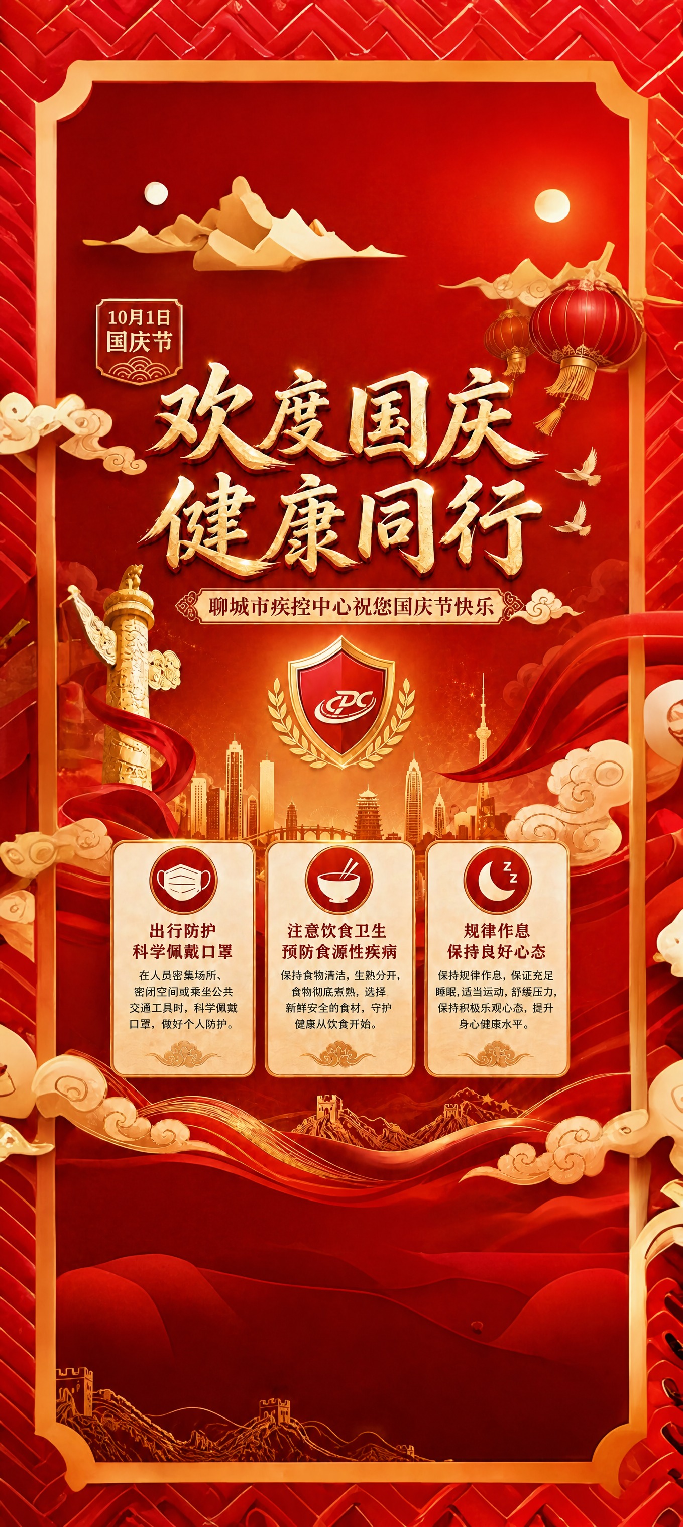 去掉画面底部的"聊城市疾病预防控制中心"文字、左侧CDC图标以… - 图片创意预览