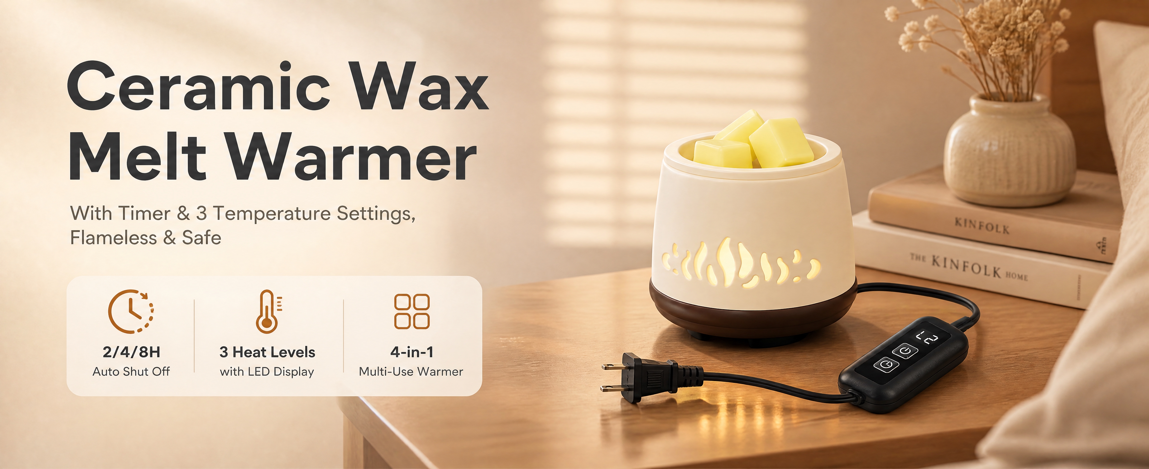 [商品] 使用【图1】【图2】陶瓷电热融蜡器；保留浅米色陶瓷机… - 图片创意预览