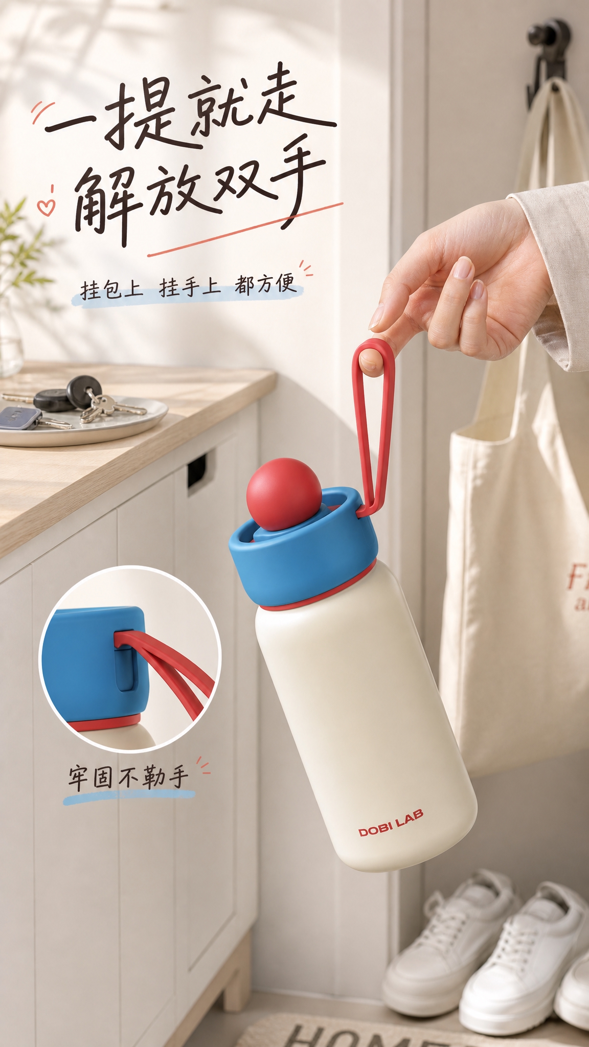 [主图-6] 持续使用价值与便携提绳细节图，主题：提绳一挂 说… - 图片创意预览