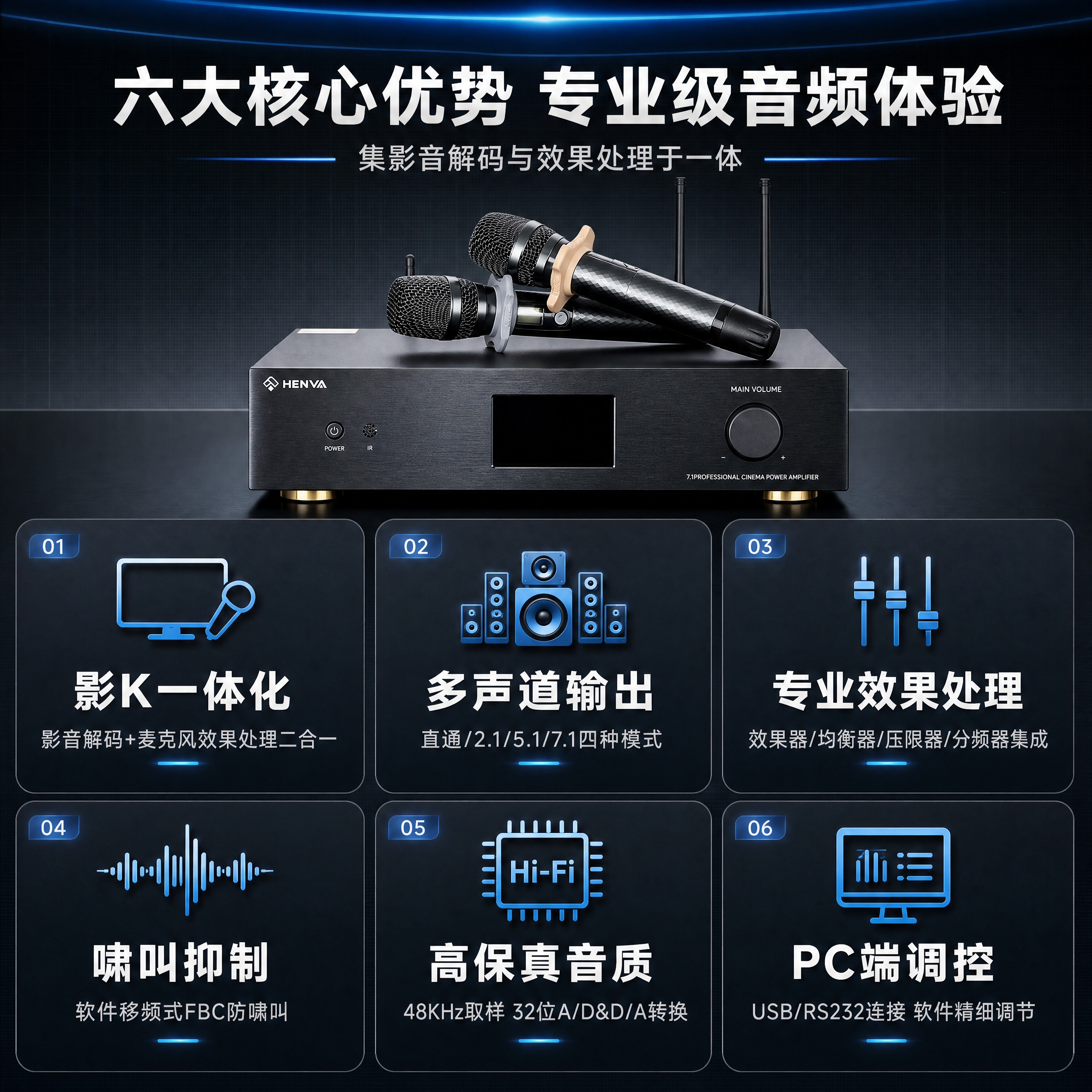 [商品] 使用【图1】HENVA HW-MA1.6S黑色功放主… - 图片创意预览