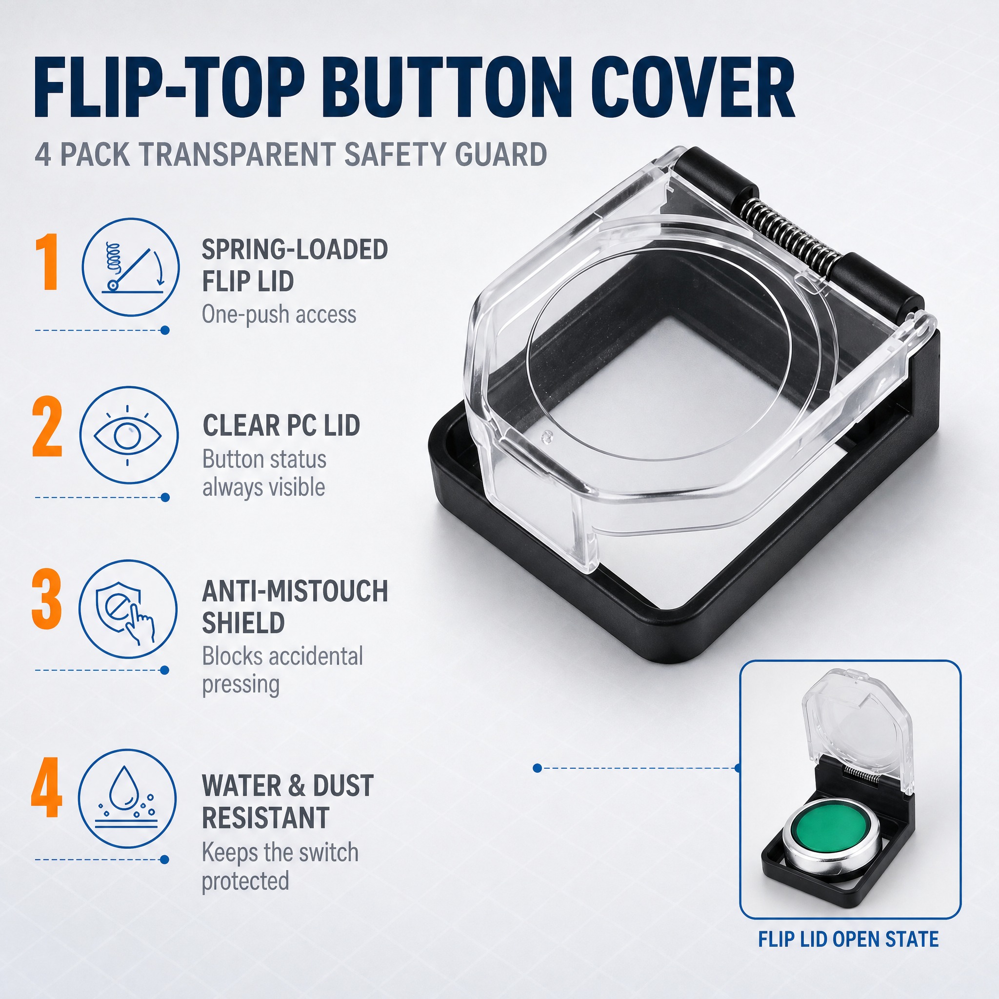 [主图-2] 4 Pack Flip-Top Button P… - 图片创意预览