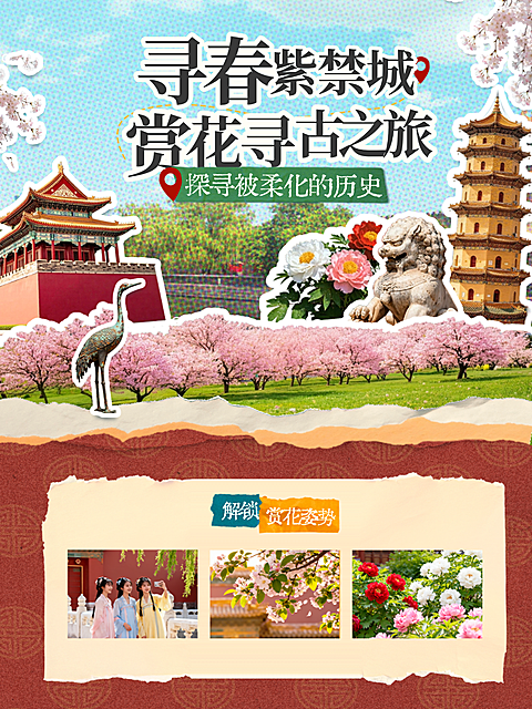 旅游出行旅行社春季故宫定制小红书封面