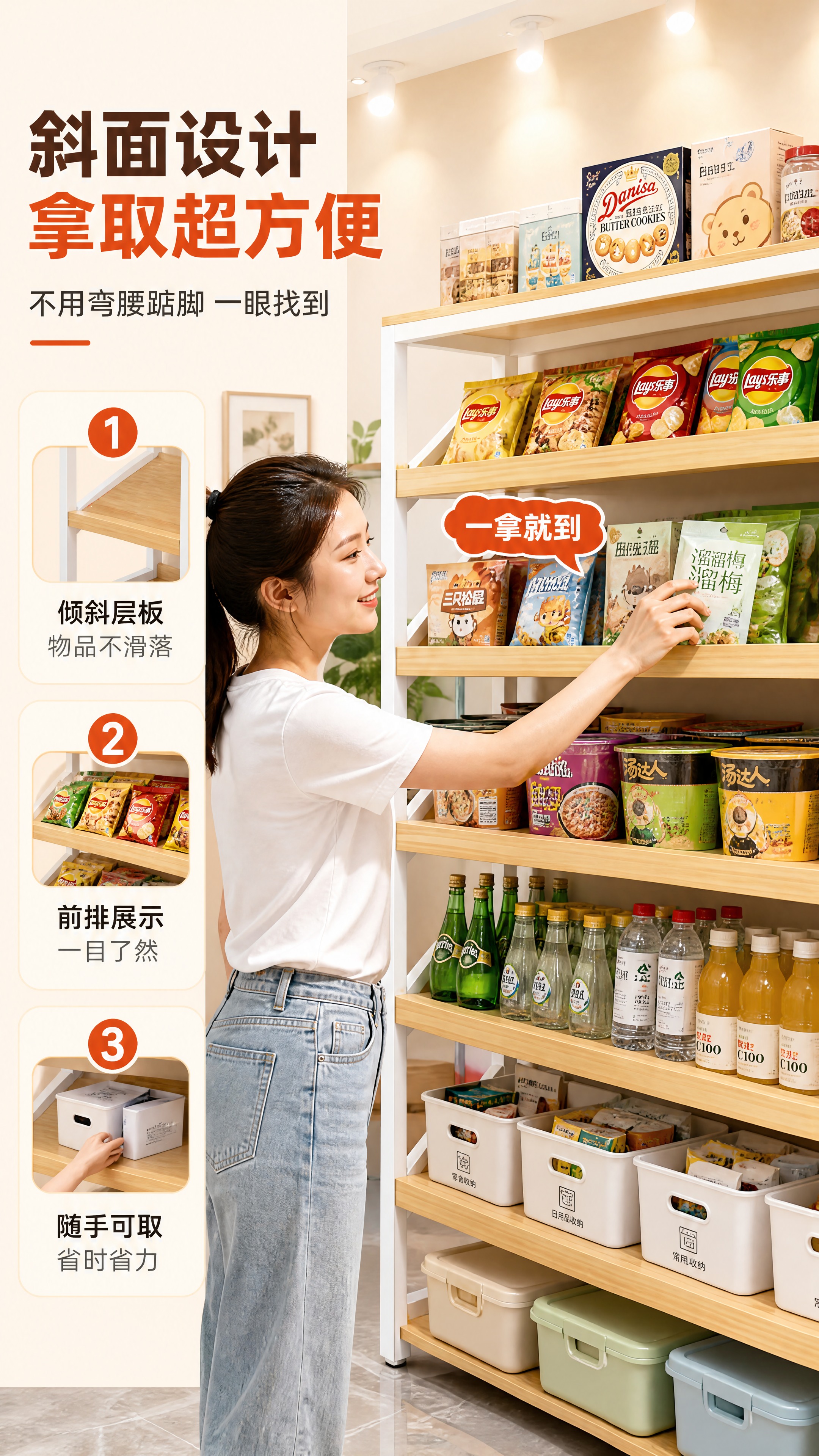 [商品] 使用【图1】钢木结合多层置物货架；保留浅橡木纹层板、… - 图片创意预览