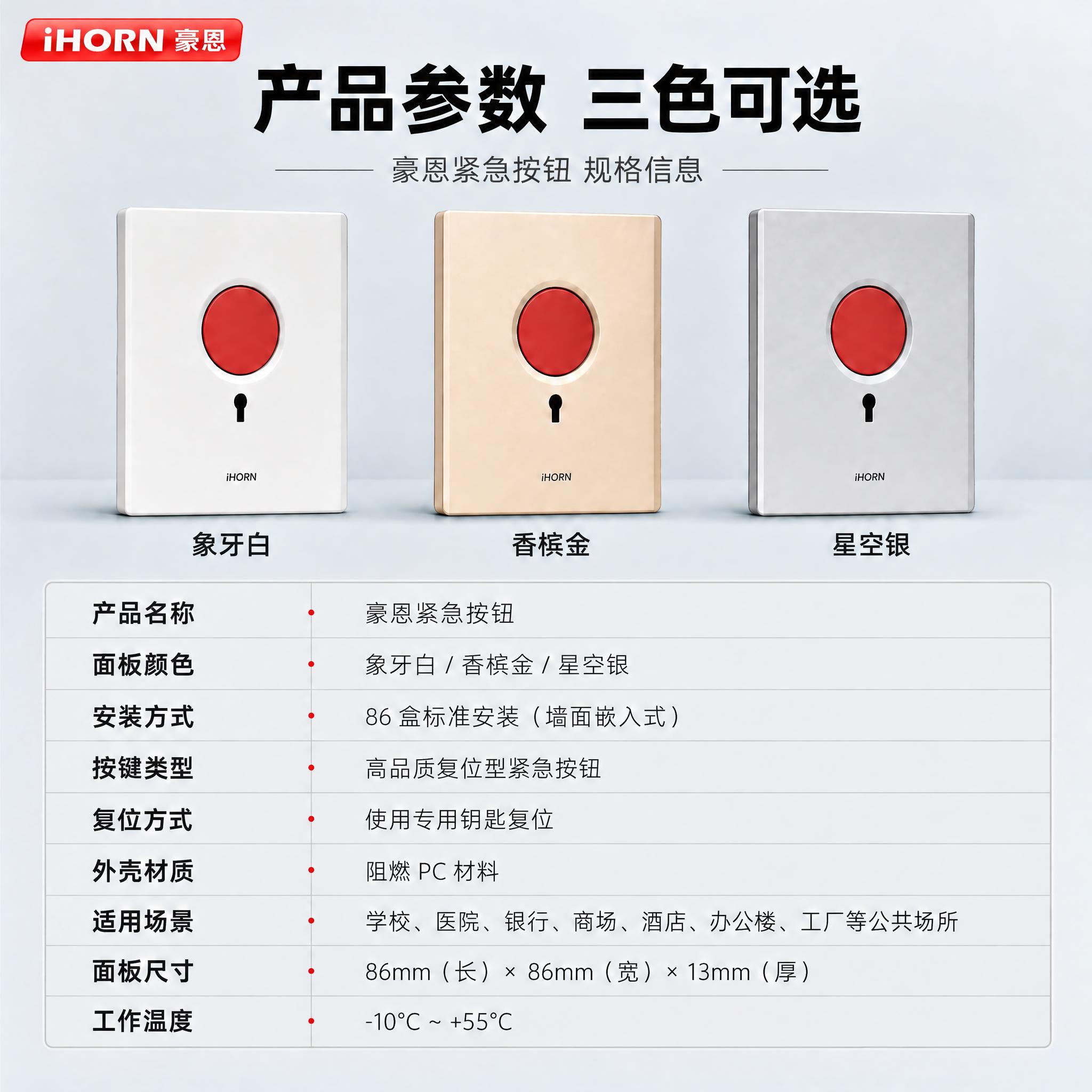 将左上角的"iHORN 豪恩"黑色文字Logo替换为红色圆角矩… - 图片创意预览