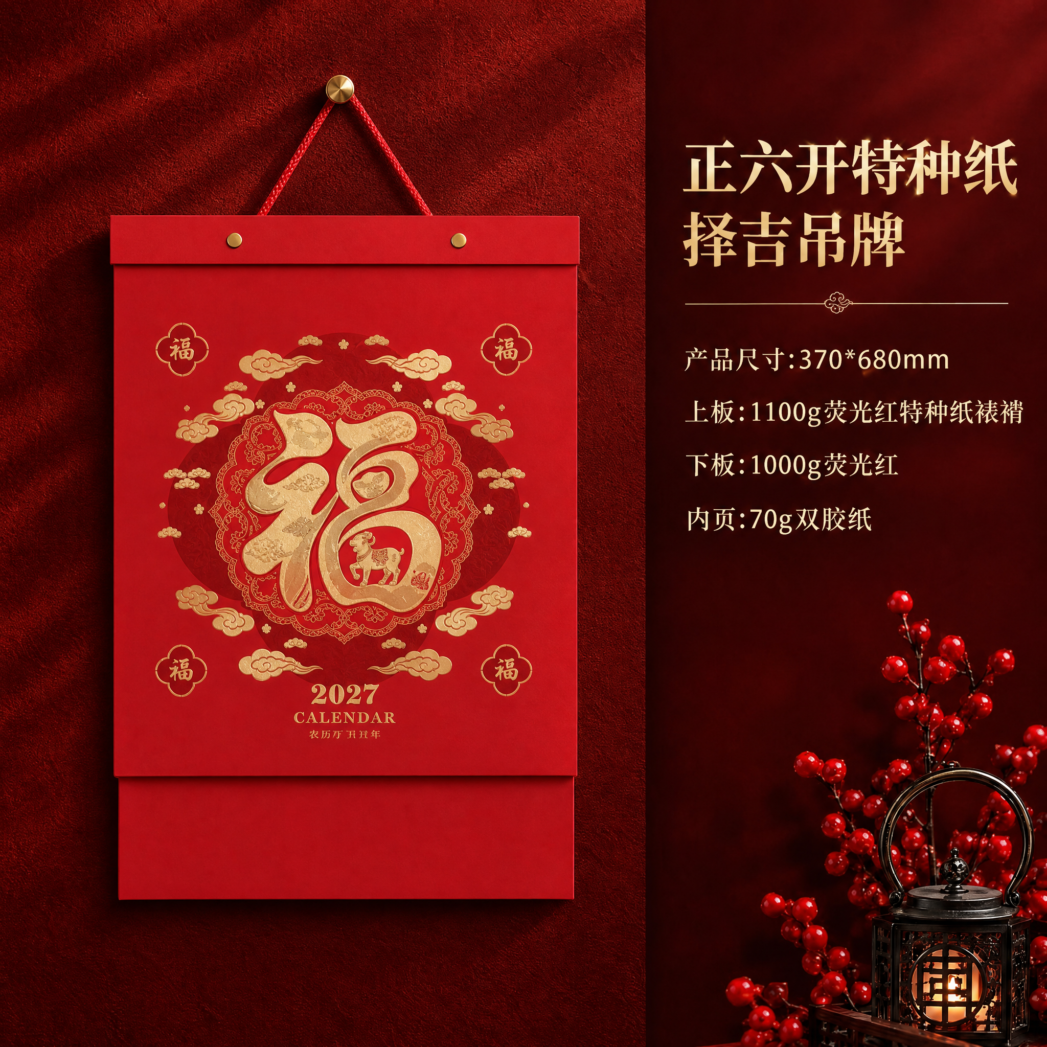 参考参考图1的左图右文版式。左侧深红色绒面背景墙，金色挂钉悬挂… - 图片创意预览