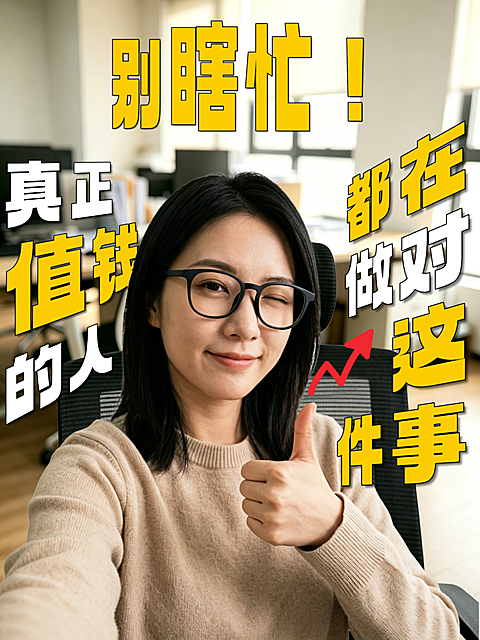 小红书大字风职场励志干货冲击感封面