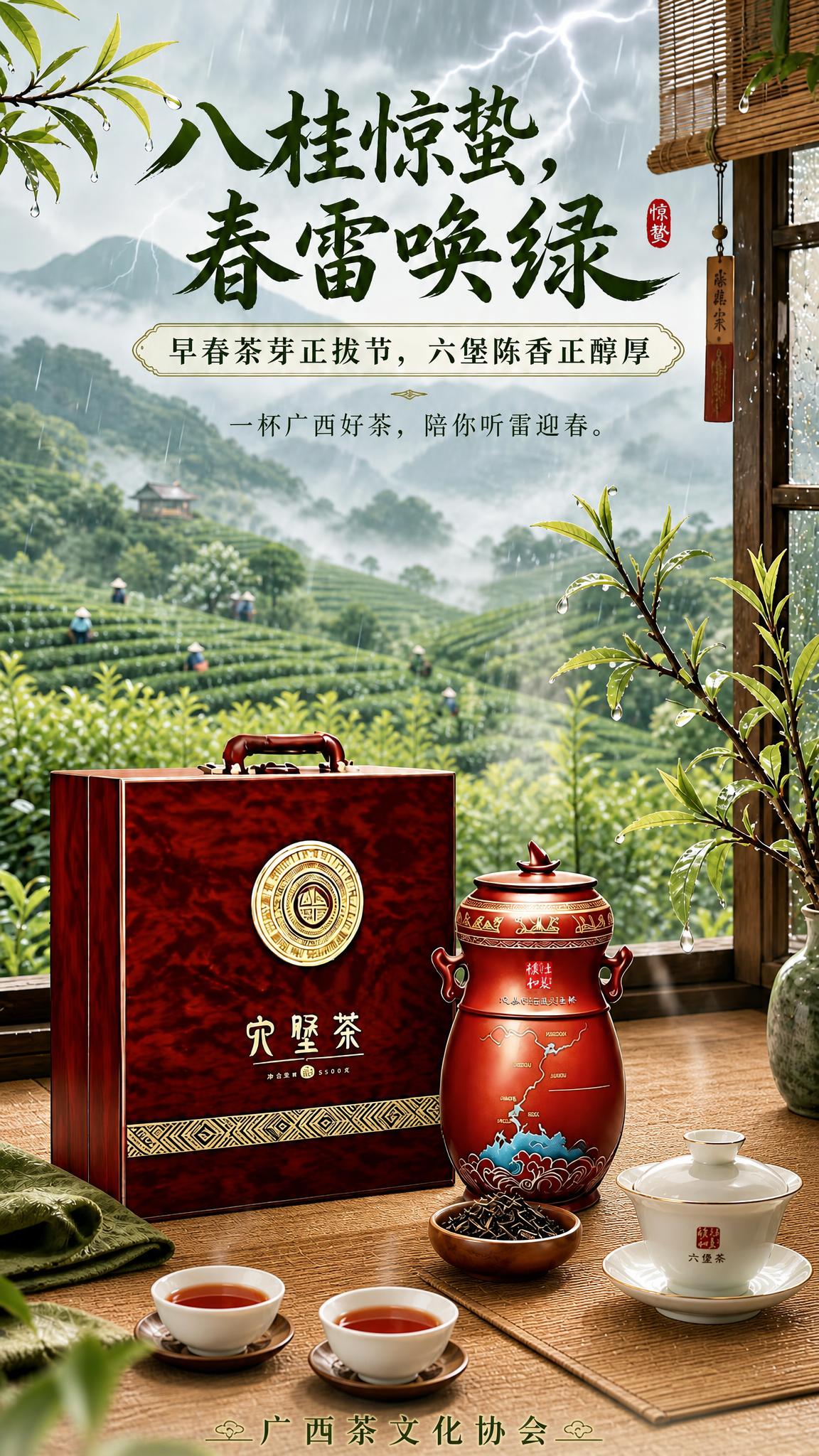 将画面中的茶杯（茶盏）与盖碗尺寸分别缩小约百分之十，位置与造型… - 图片创意预览