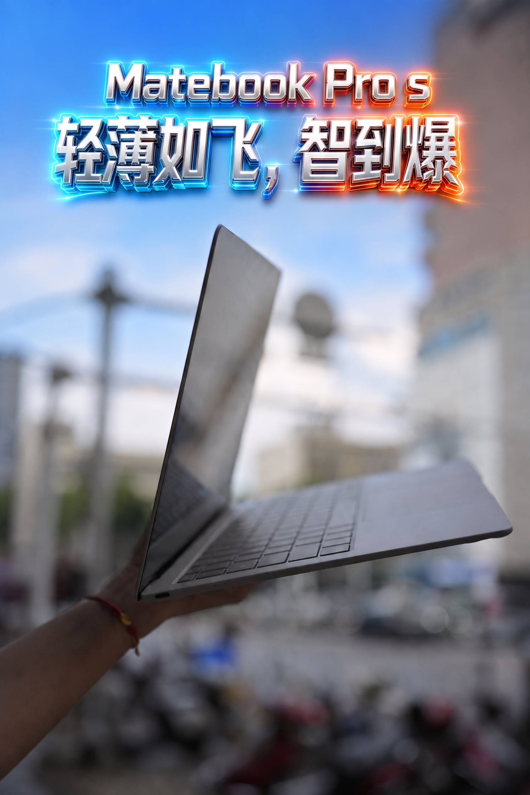 艺术字改成Matebook Pro s 轻薄如飞，智到爆 - 图片创意预览
