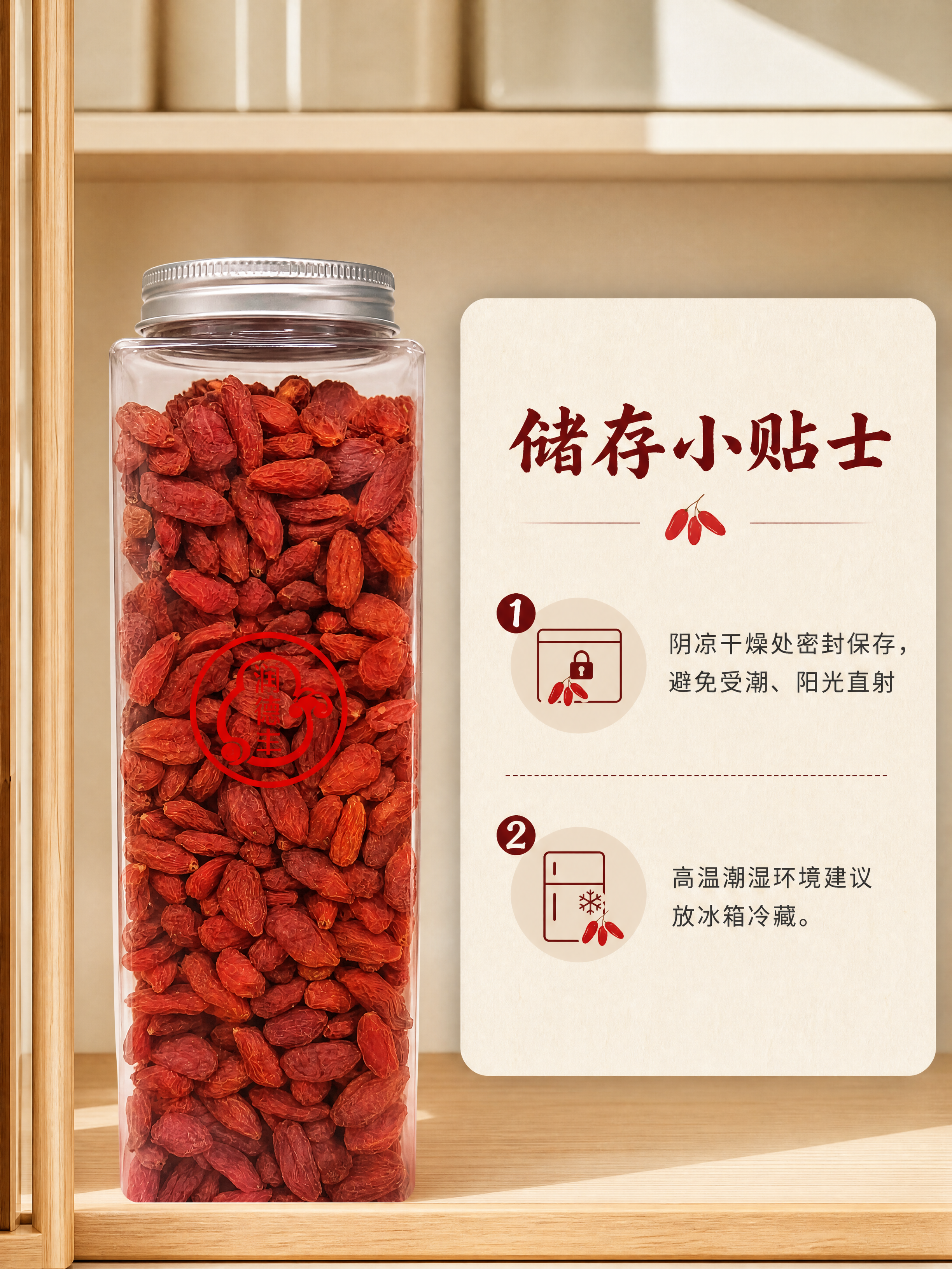 [商品] 使用【图3】透明方罐装红枸杞；保留方形透明罐的形状、… - 图片创意预览