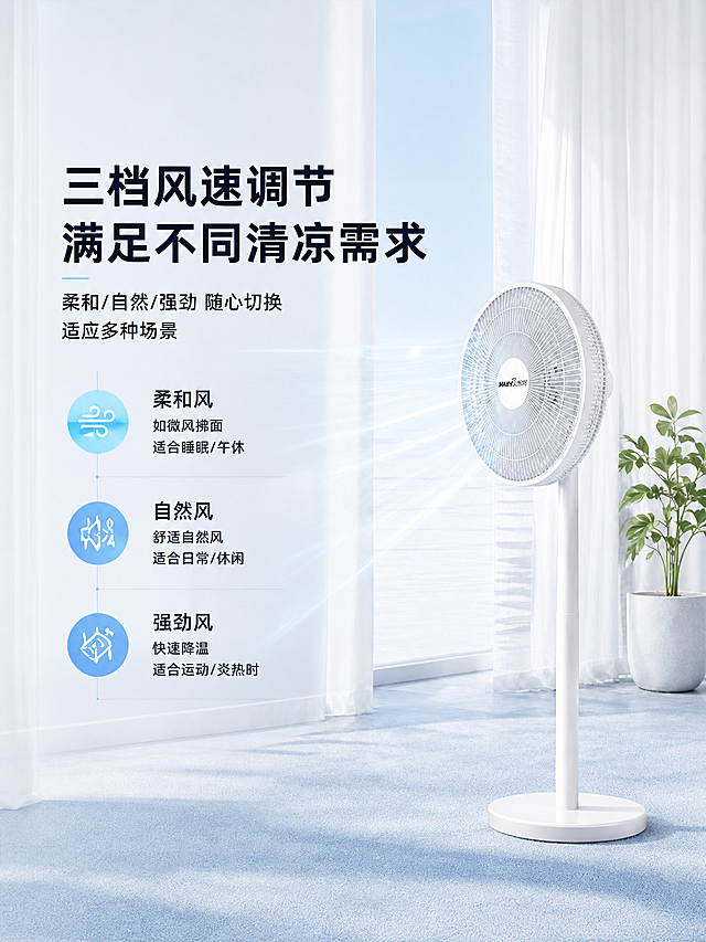保持原图所有文字和风扇不变形，生成3:4比例的图片