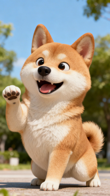 写实风格宠物狗狗IP形象，整体偏向搞笑有趣，生动有灵气，契合当下年轻人审美，造型活泼有记忆点，画面细节清晰自然，和之前三次生成的形象造型均有明显区别，创意更独特预览效果