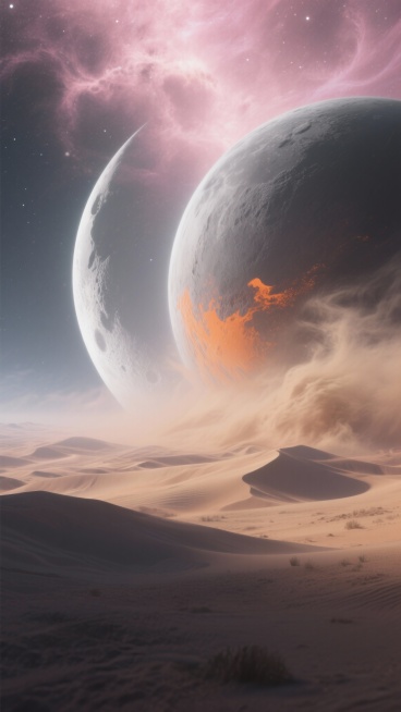 帮我生成50张关于月亮和星球的图片预览效果