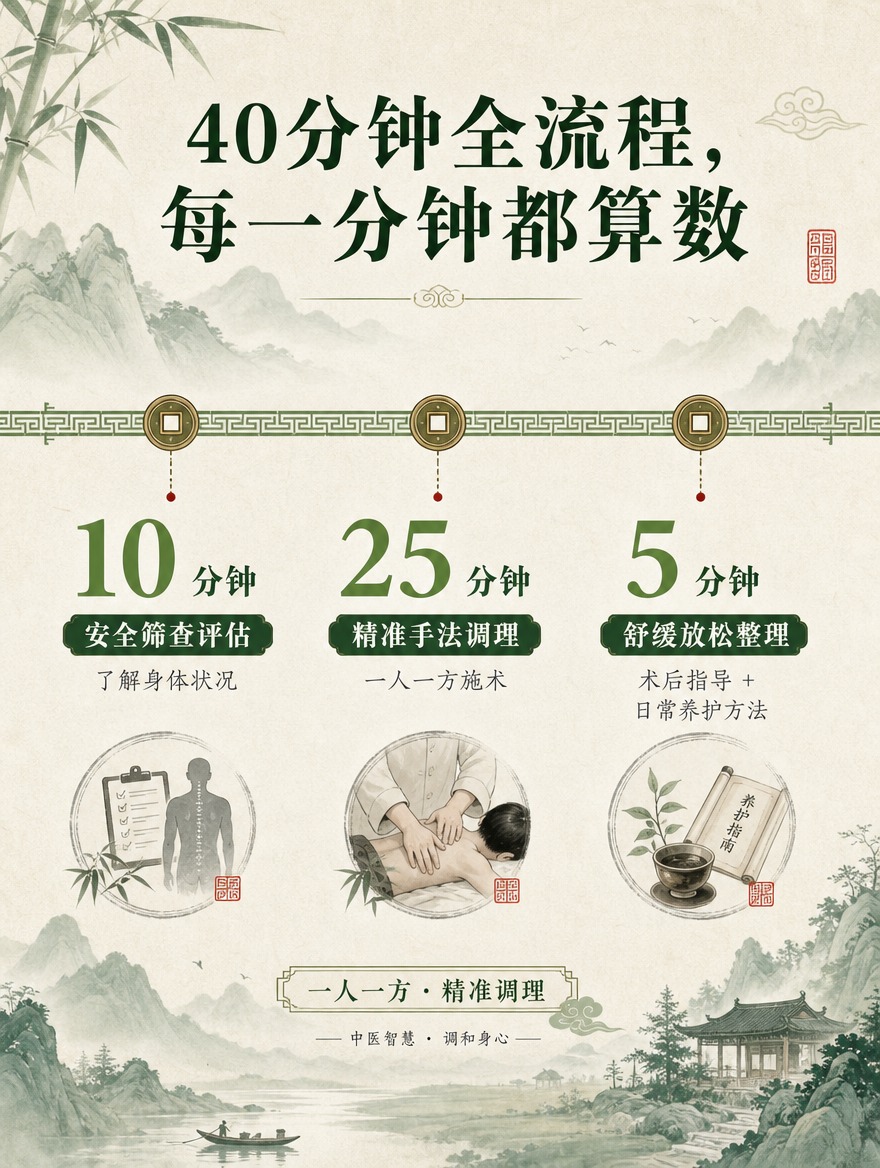 [商品] 非实物服务类：腰背推拿调理服务，中医馆中式古风调性，… - 图片创意预览
