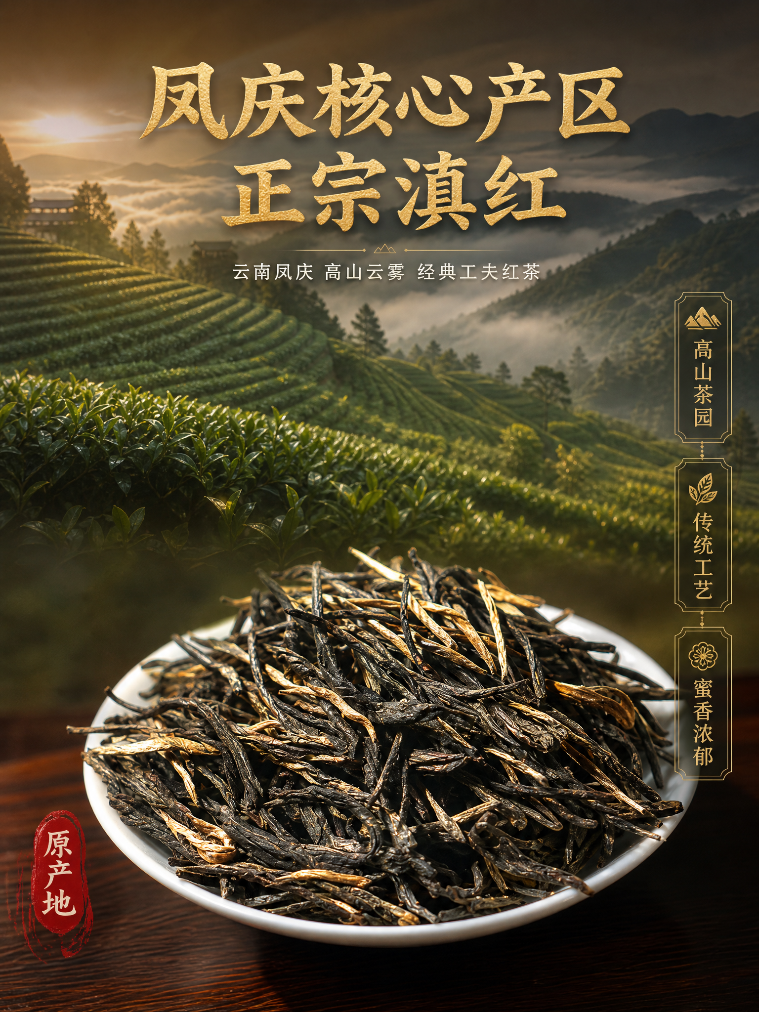 [商品] 使用【图1】【图5】凤庆滇红干茶；保留干茶条索紧直、… - 图片创意预览