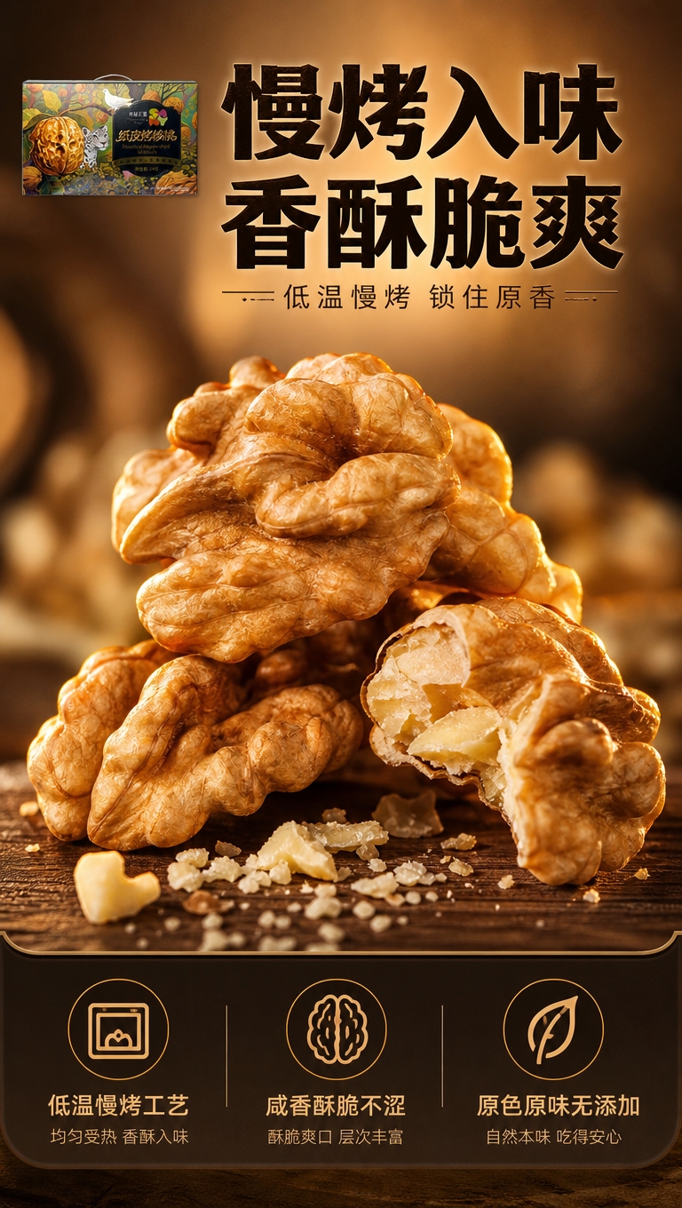 [商品] 使用【图2】神秘尼雅纸皮烤核桃礼盒正面图作为左上角小… - 图片创意预览