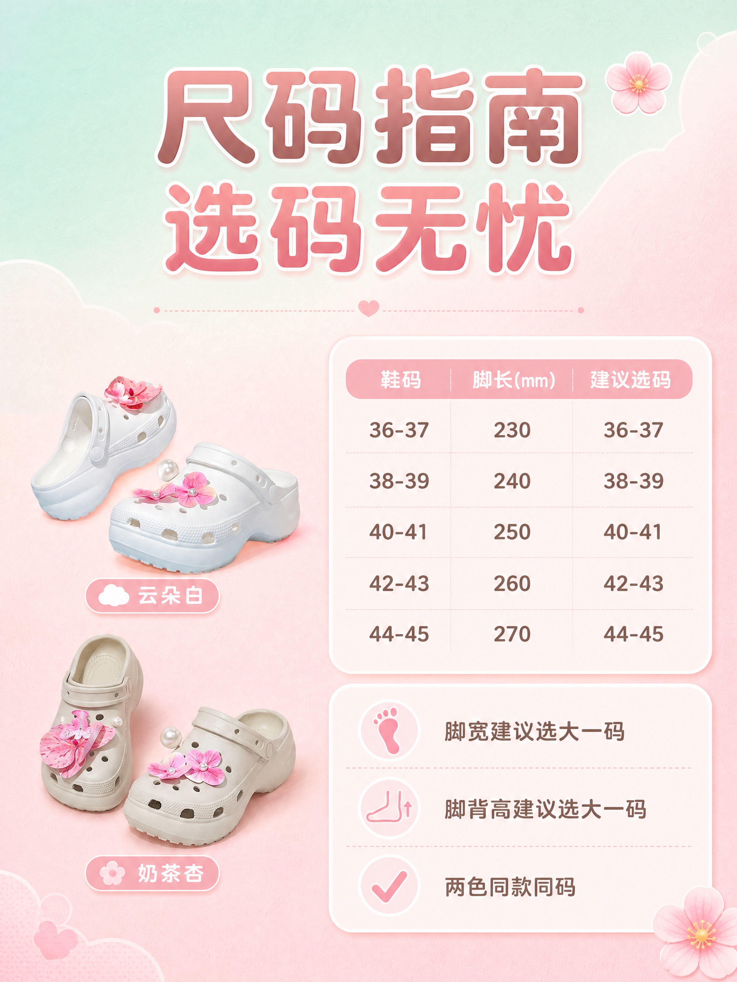 [商品] 使用【图1】云朵白厚底洞洞鞋 + 【图2】奶茶杏厚底… - 图片创意预览