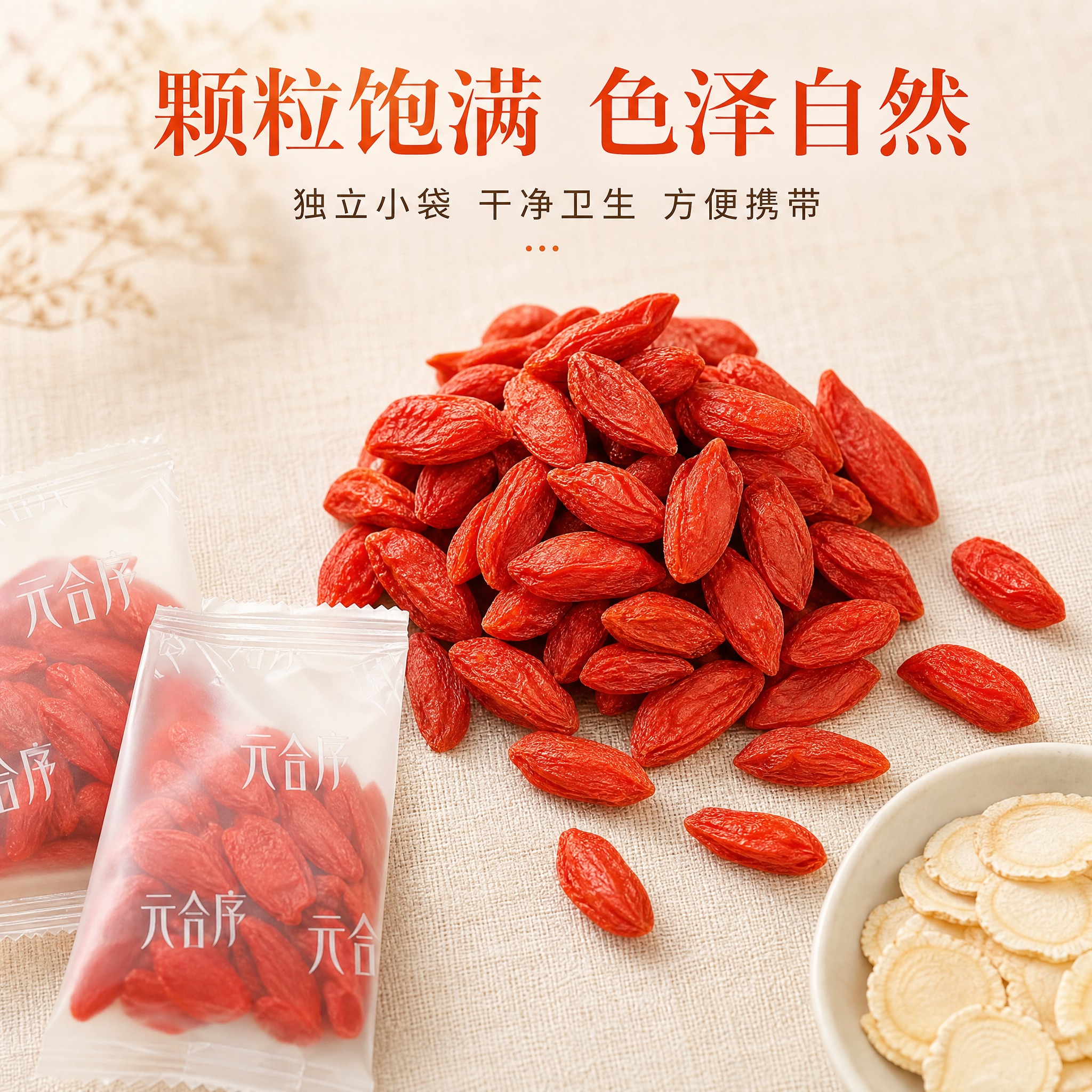 [主图-3] 元合序宁夏锁鲜枸杞 细节微距展示 突出枸杞颗粒饱… - 图片创意预览