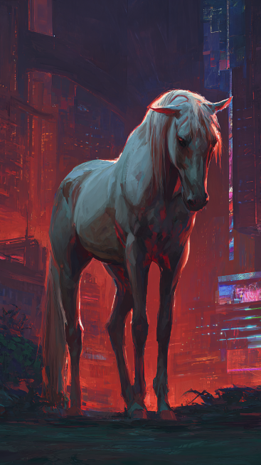 A well-built adult horse, with a clearly defined head, erect ears, bright and lively eyes, a long an预览效果