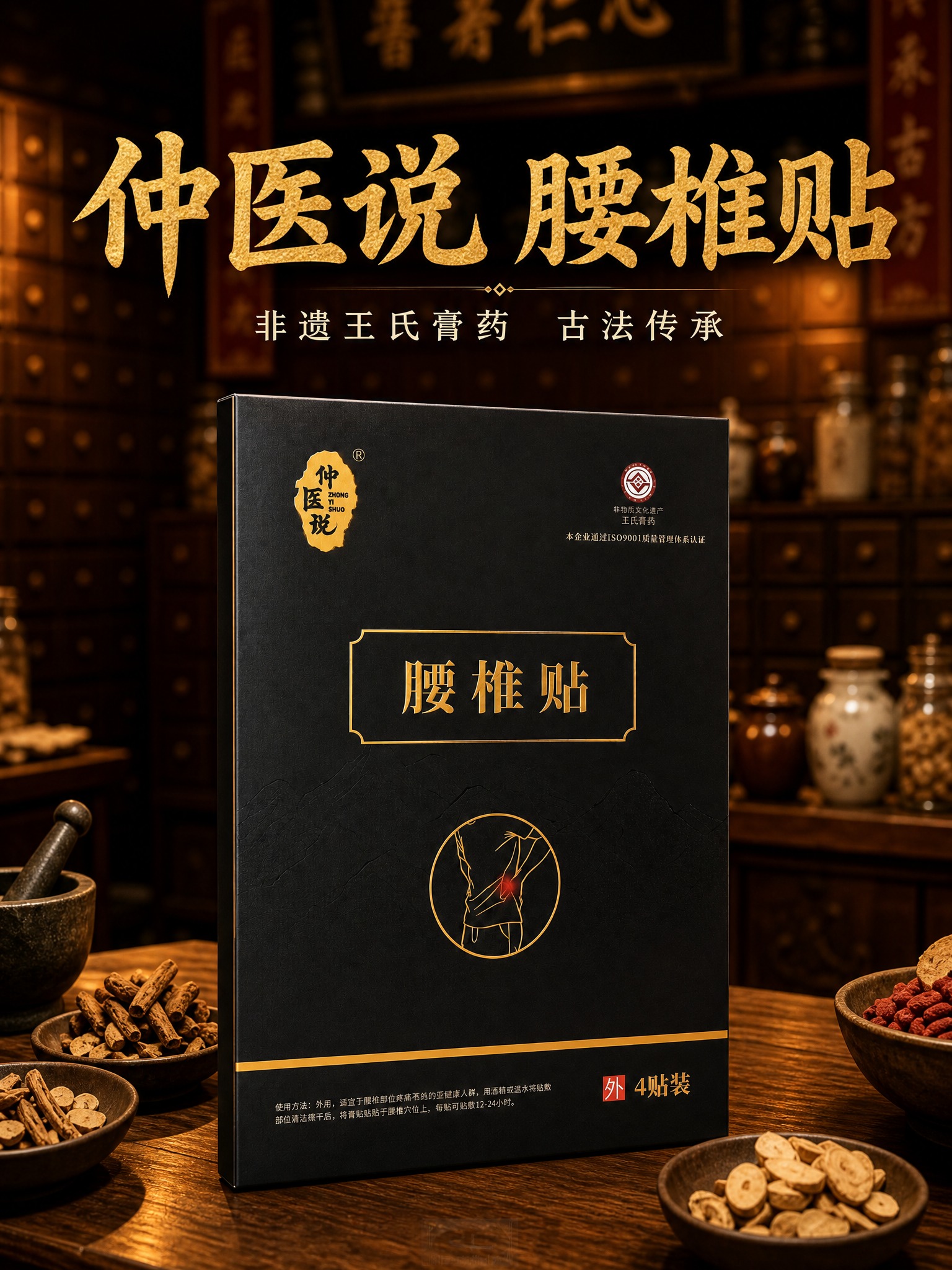 [主图-1 包装盒首图] 腰椎贴包装盒首图，突出品牌与产品整体… - 图片创意预览