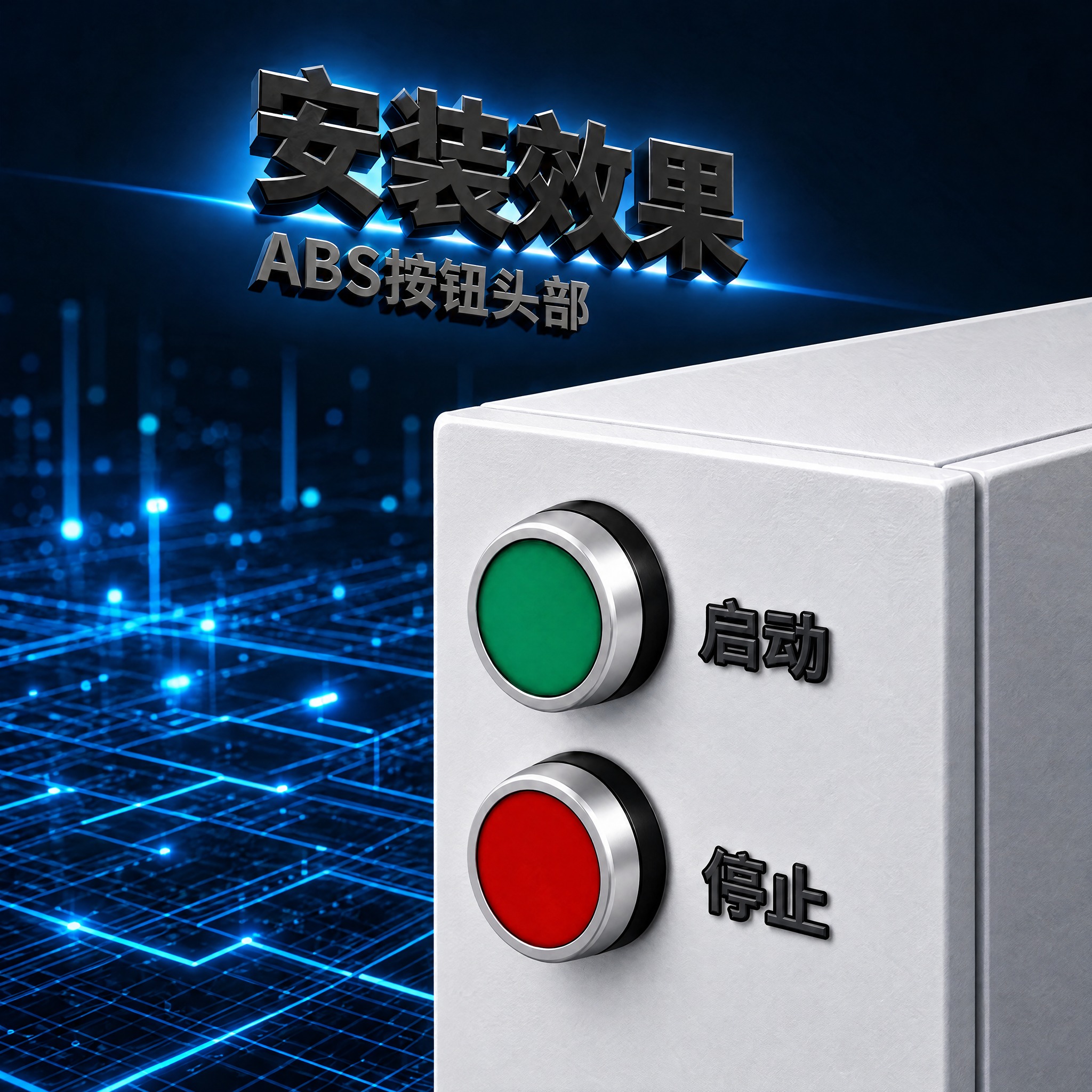 将这张竖版按钮开关安装效果图裁剪重排为800x800px的方形… - 图片创意预览