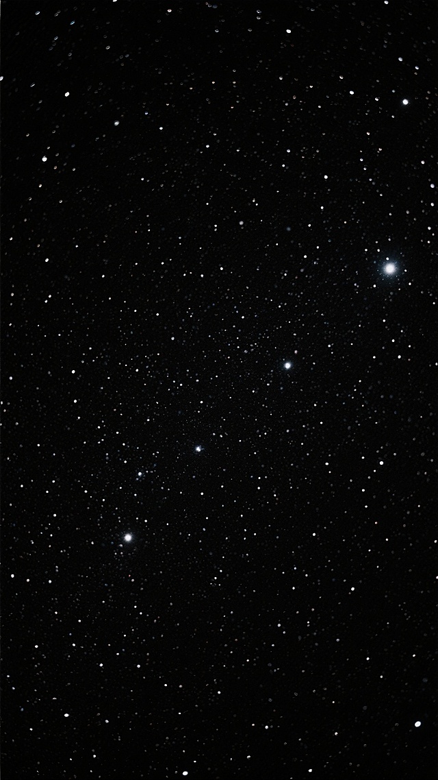 深邃纯粹的黑色背景，布满无数大小不一、亮度各异的白色光点，如同浩瀚夜空中闪烁的繁星，光点分布自然且疏密有致，部分区域光点较为密集形成朦胧的星团效果，整体营造出宁静、神秘而又浩瀚无垠的宇宙星空氛围，画面简洁而富有深邃的空间感。