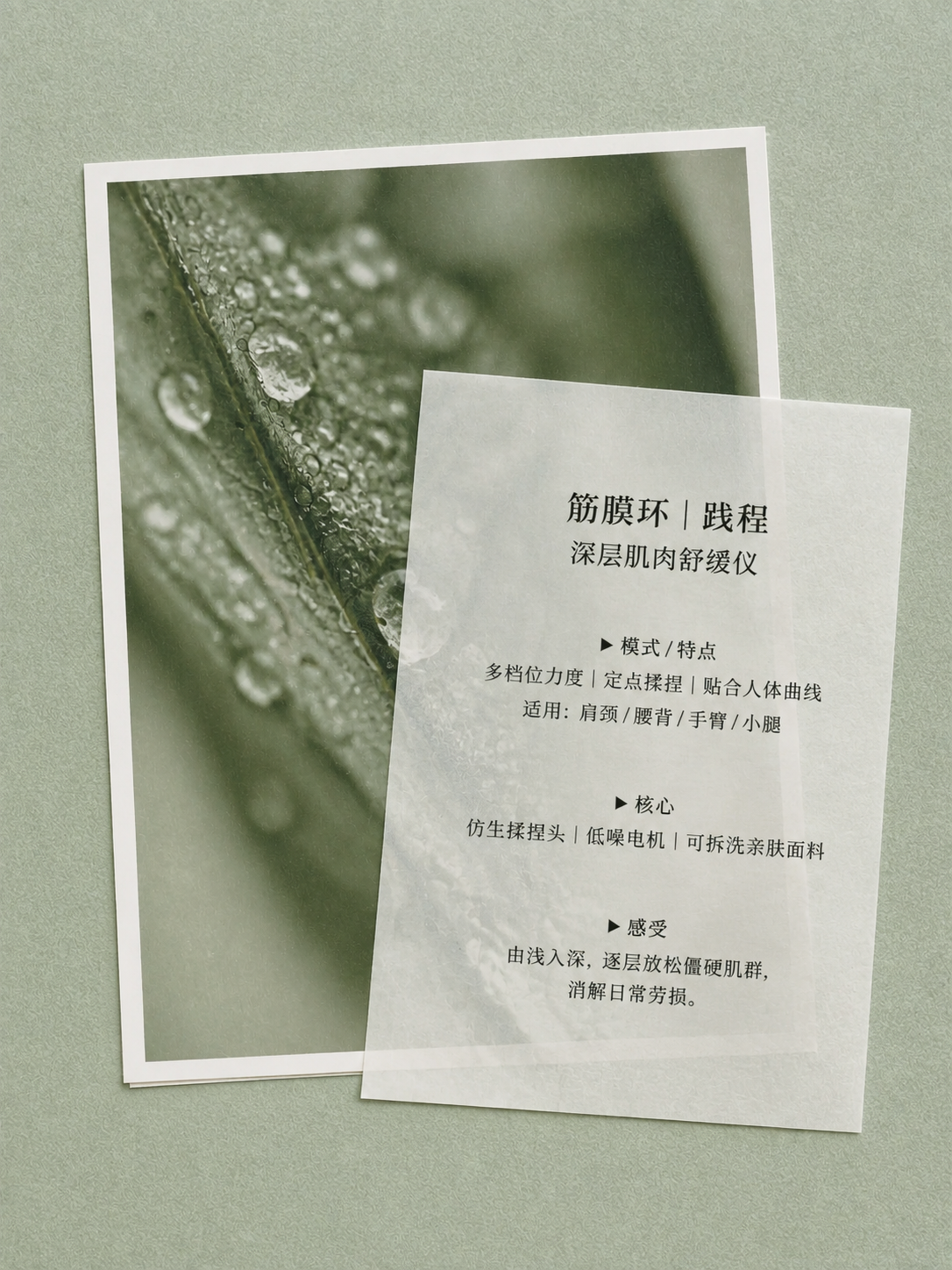 商业静物产品摄影，竖版3:4构图，俯视平铺视角，两层纸张错落叠… - 图片创意预览