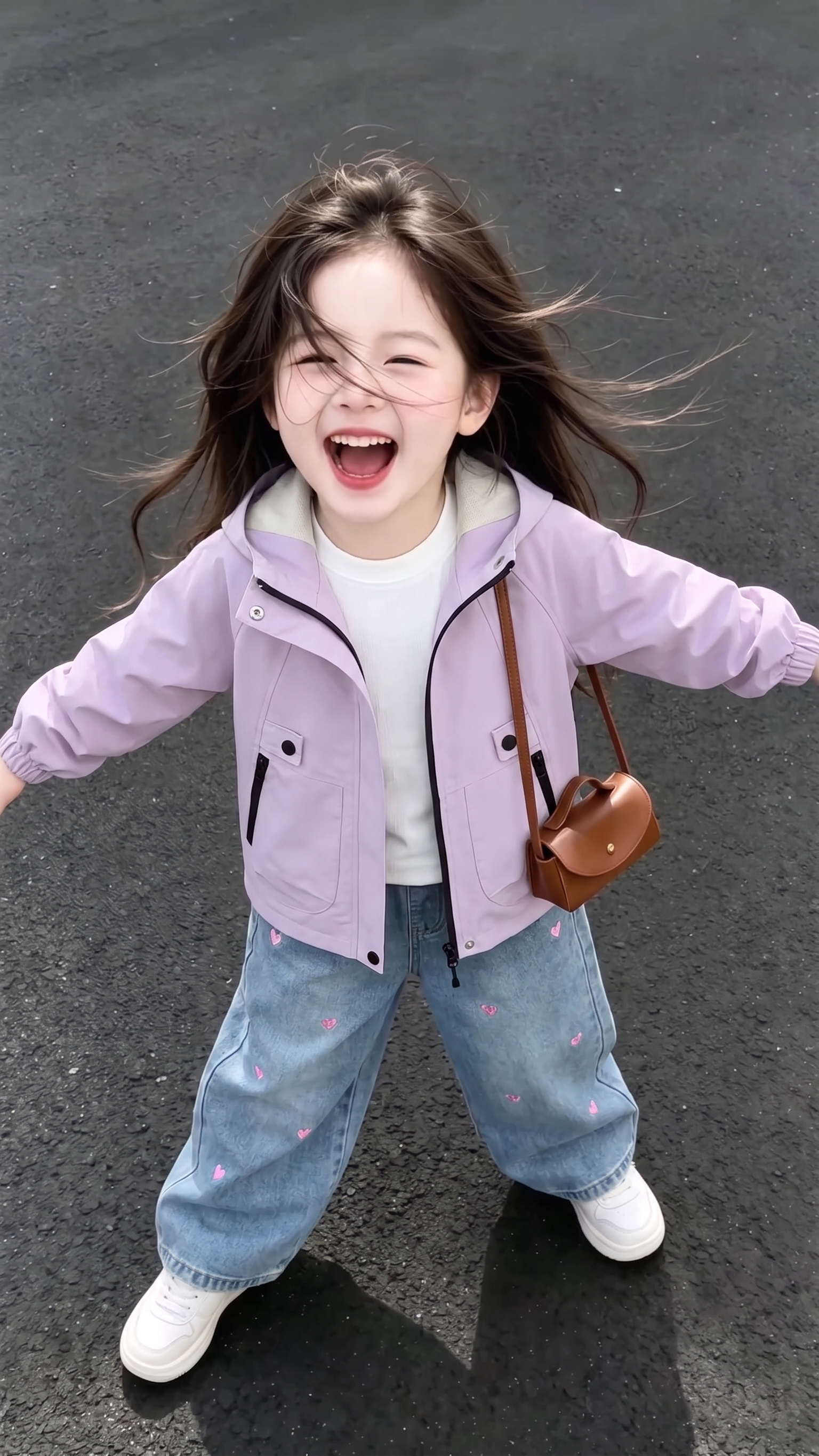 用图1衣服裤子替换掉图2的模特身上穿的衣服裤子，保留原场景光影… - 图片创意预览